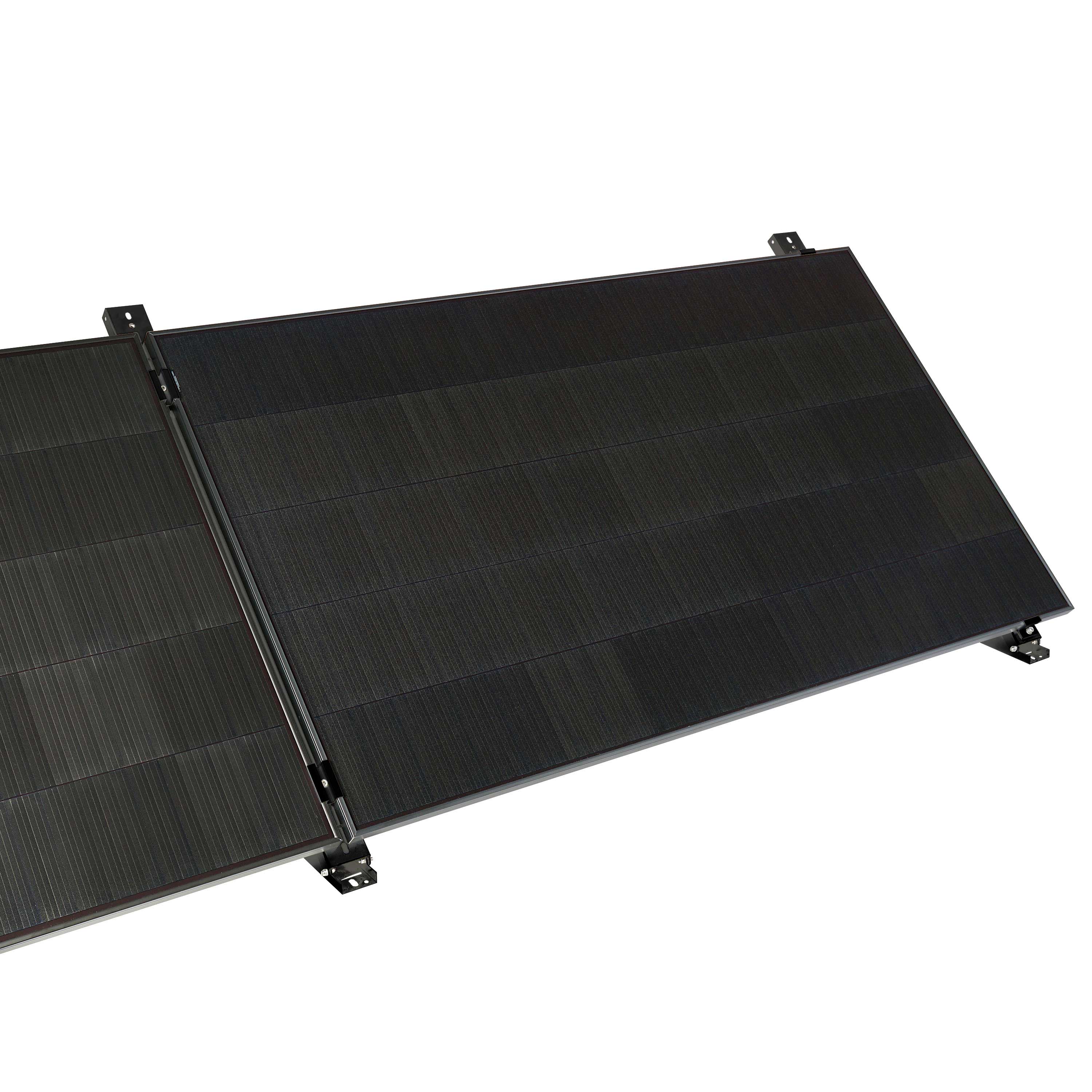 WATTSTUNDE® flat roof solar module mount center support HST120V black