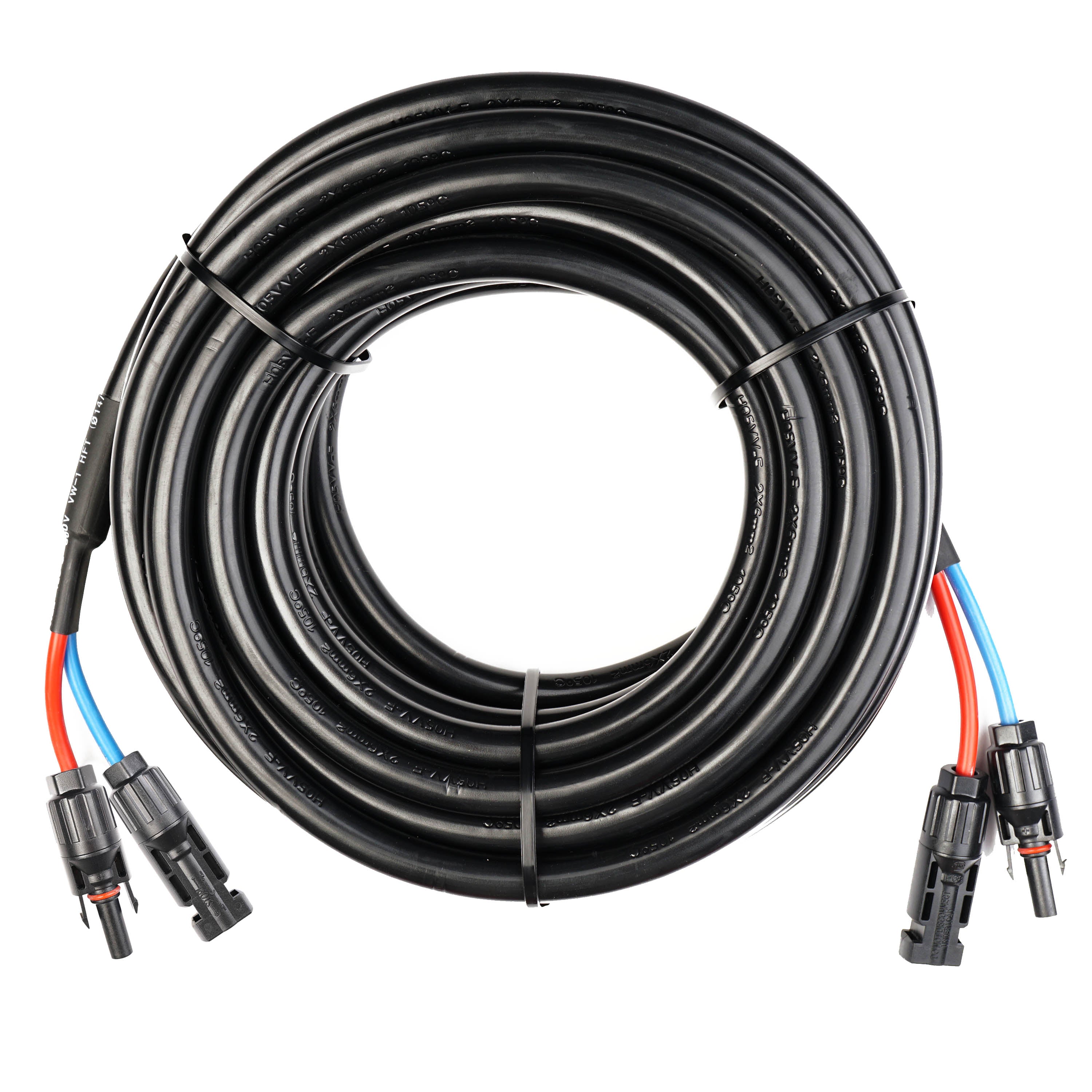 WATTSTUNDE® Verlängerungskabel (2x) 6 mm² Typ-MC4/Typ-MC4 10 m schwarz
