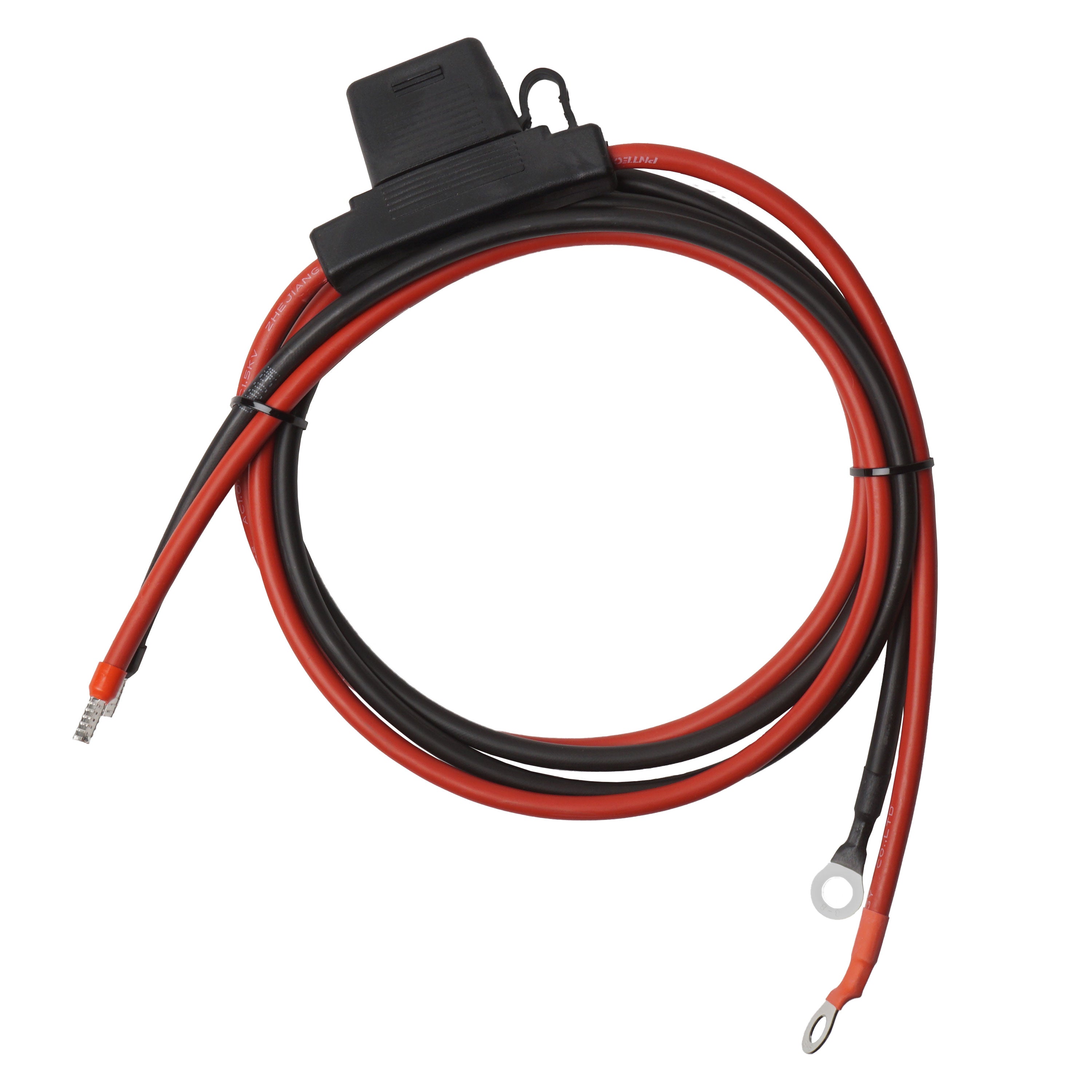 WATTSTUNDE® Fuse Cable (with 40 A fuse) 2 x 10 mm² M8/Ferrule 1.5 m red/black