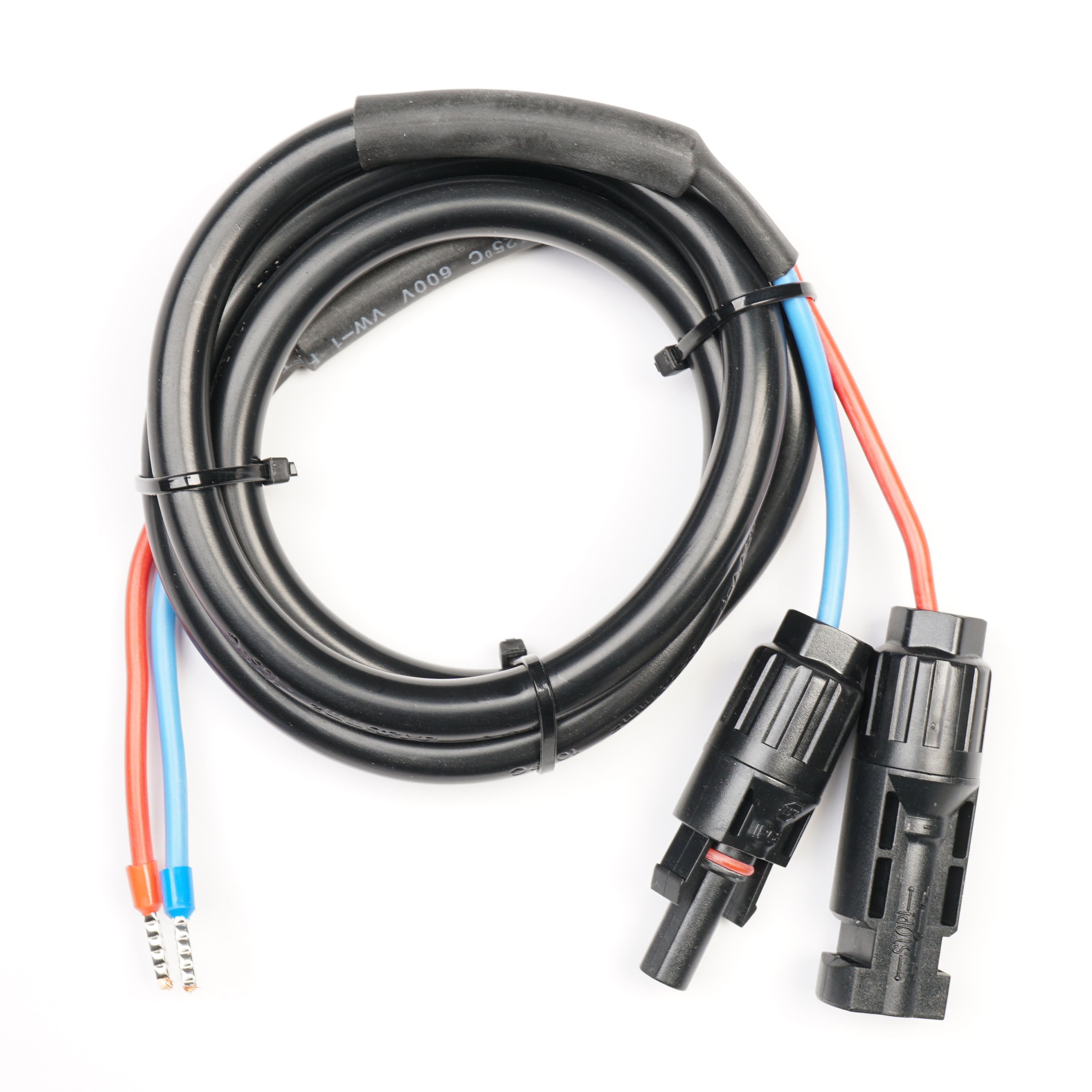 WATTSTUNDE® Connection Cable (2x) 2.5 mm² Type MC4/Wire End Sleeve 1 m Black