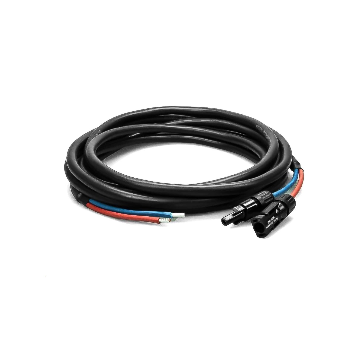 WATTSTUNDE® Connection Cable (2x) 4 mm² Type MC4/Wire End Ferrule 1 m Black