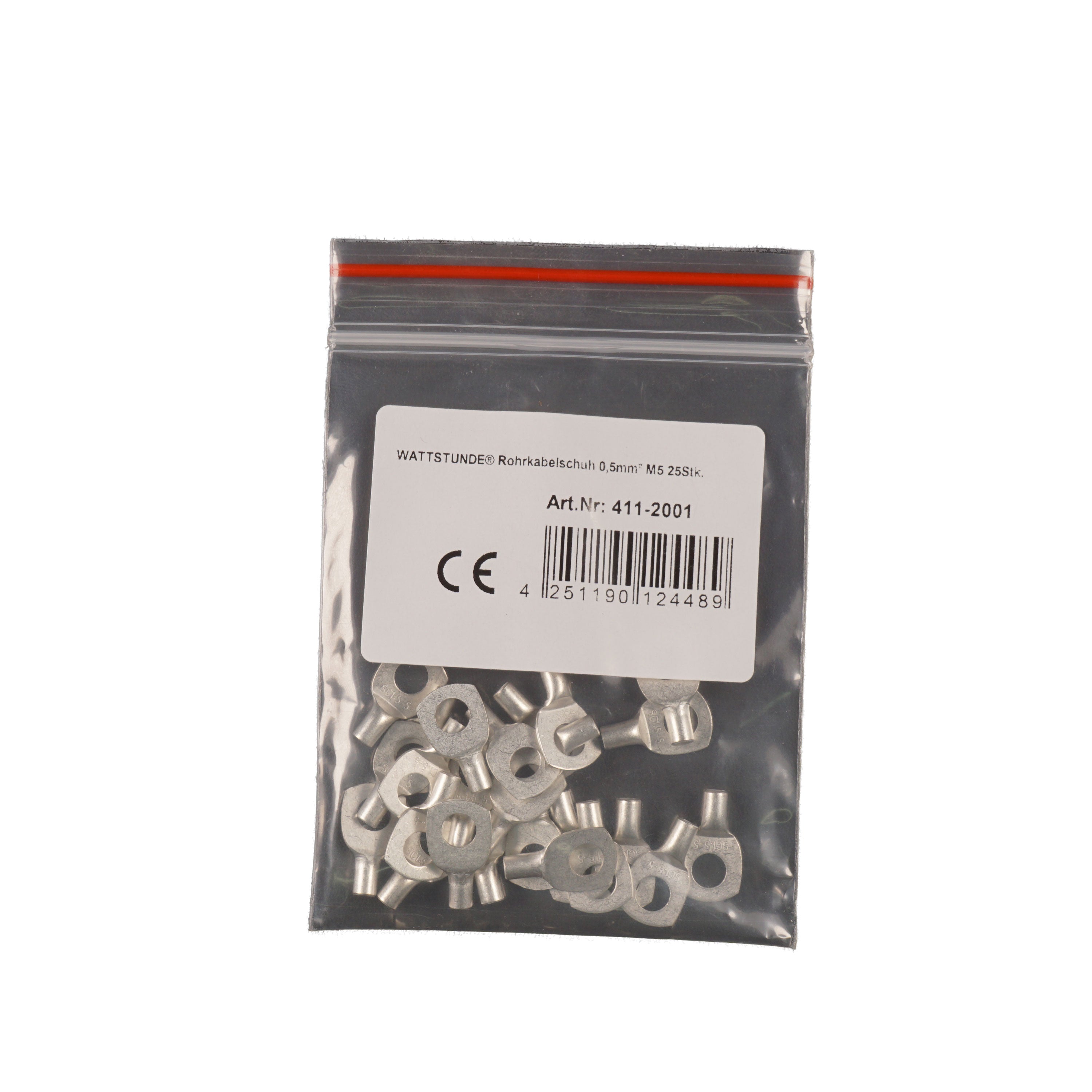 WATTSTUNDE® Tube Cable Lug 0.5 mm² M5 25 pcs.