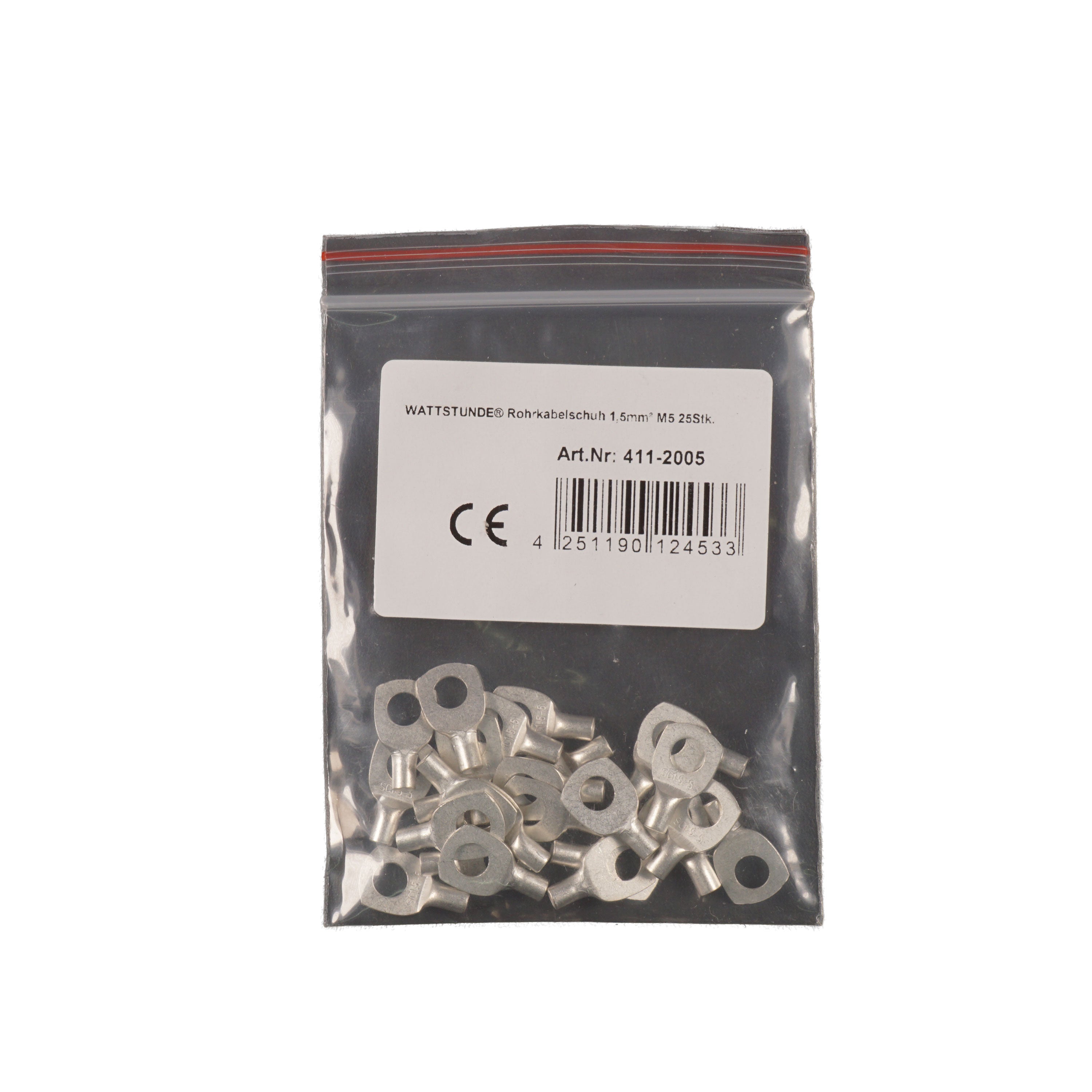 WATTSTUNDE® Tube Cable Lug 1.5 mm² M5 25 pcs.