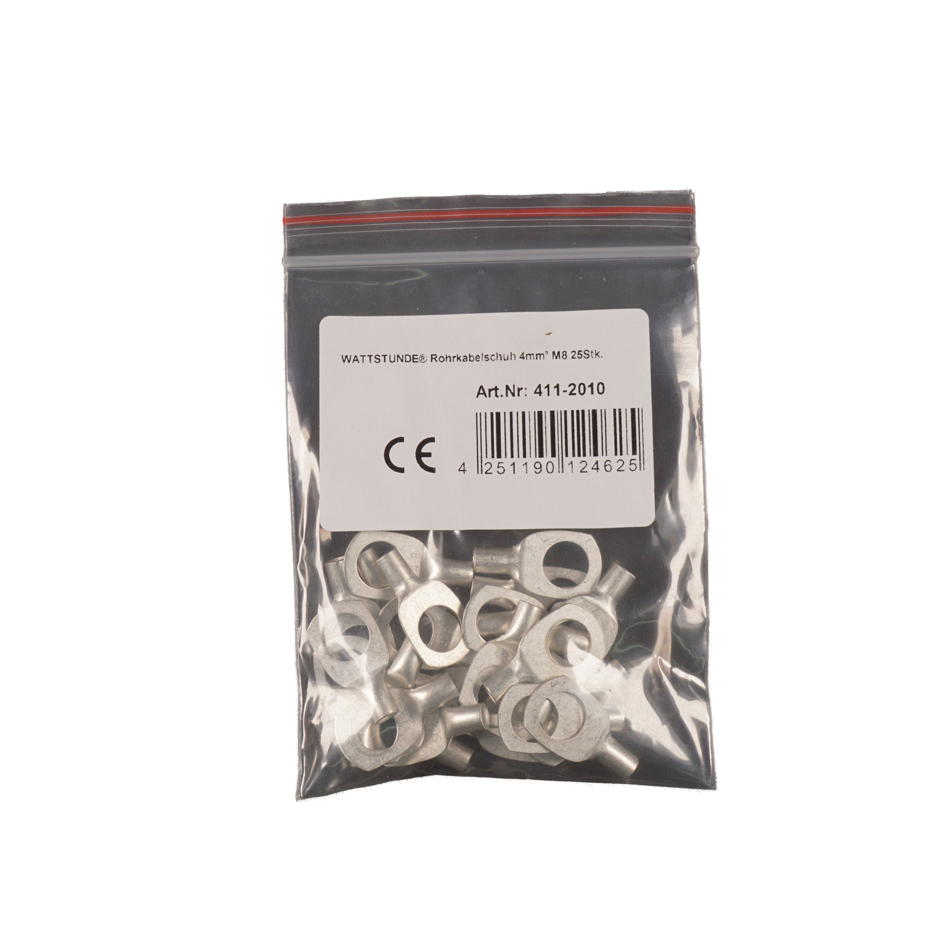 WATTSTUNDE® Tube Cable Lug 4 mm² M8 25 pcs.