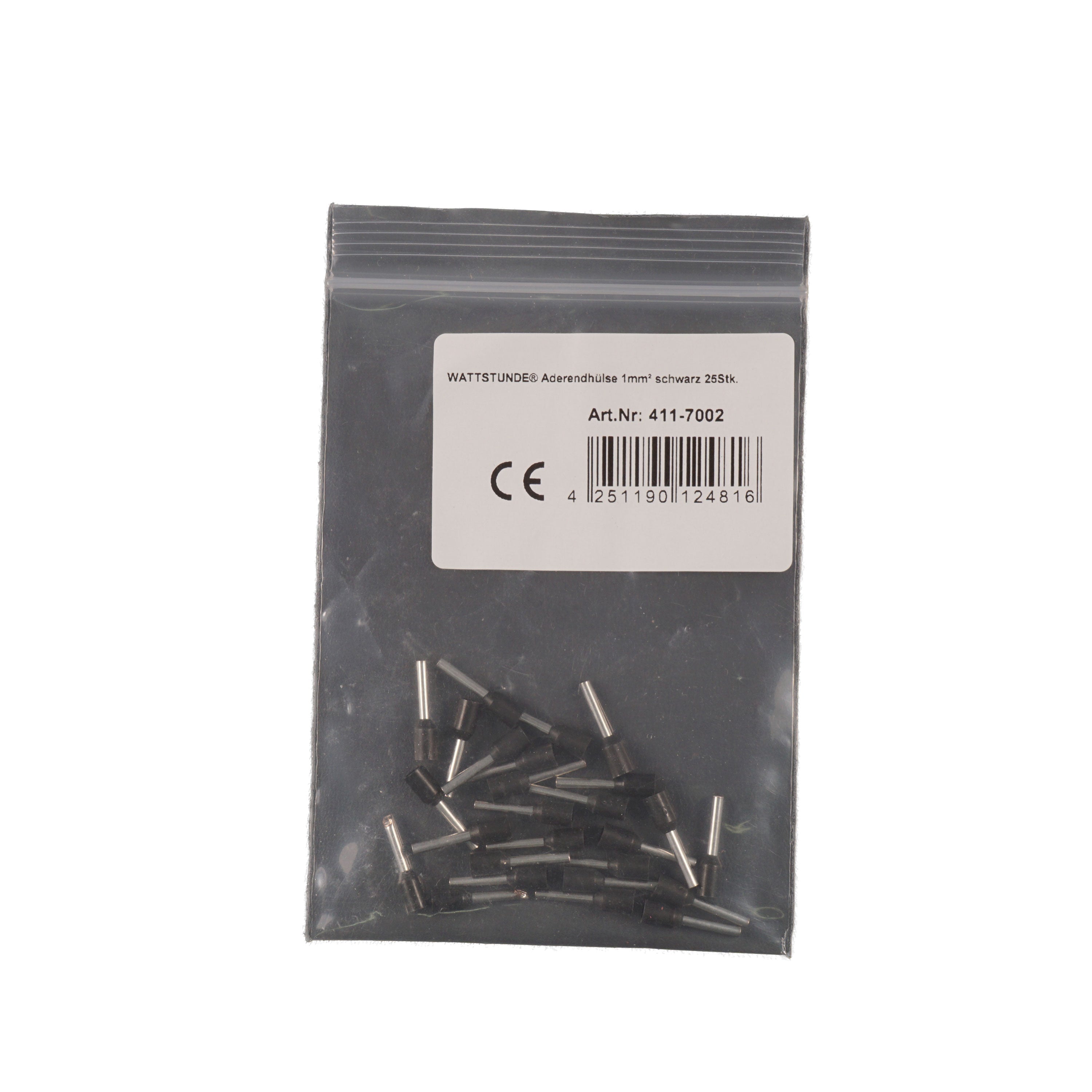 WATTSTUNDE® Ferrule 1 mm² black 25 pcs.