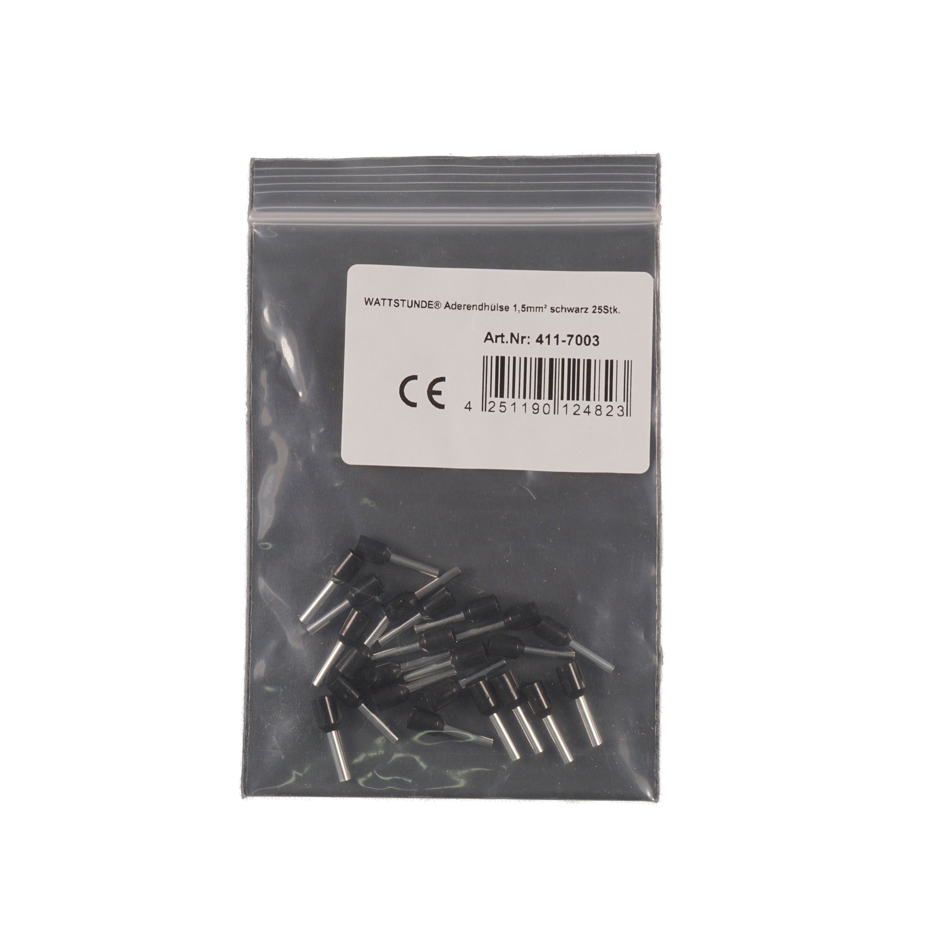 WATTSTUNDE® Ferrule 1.5 mm² black 25 pcs.