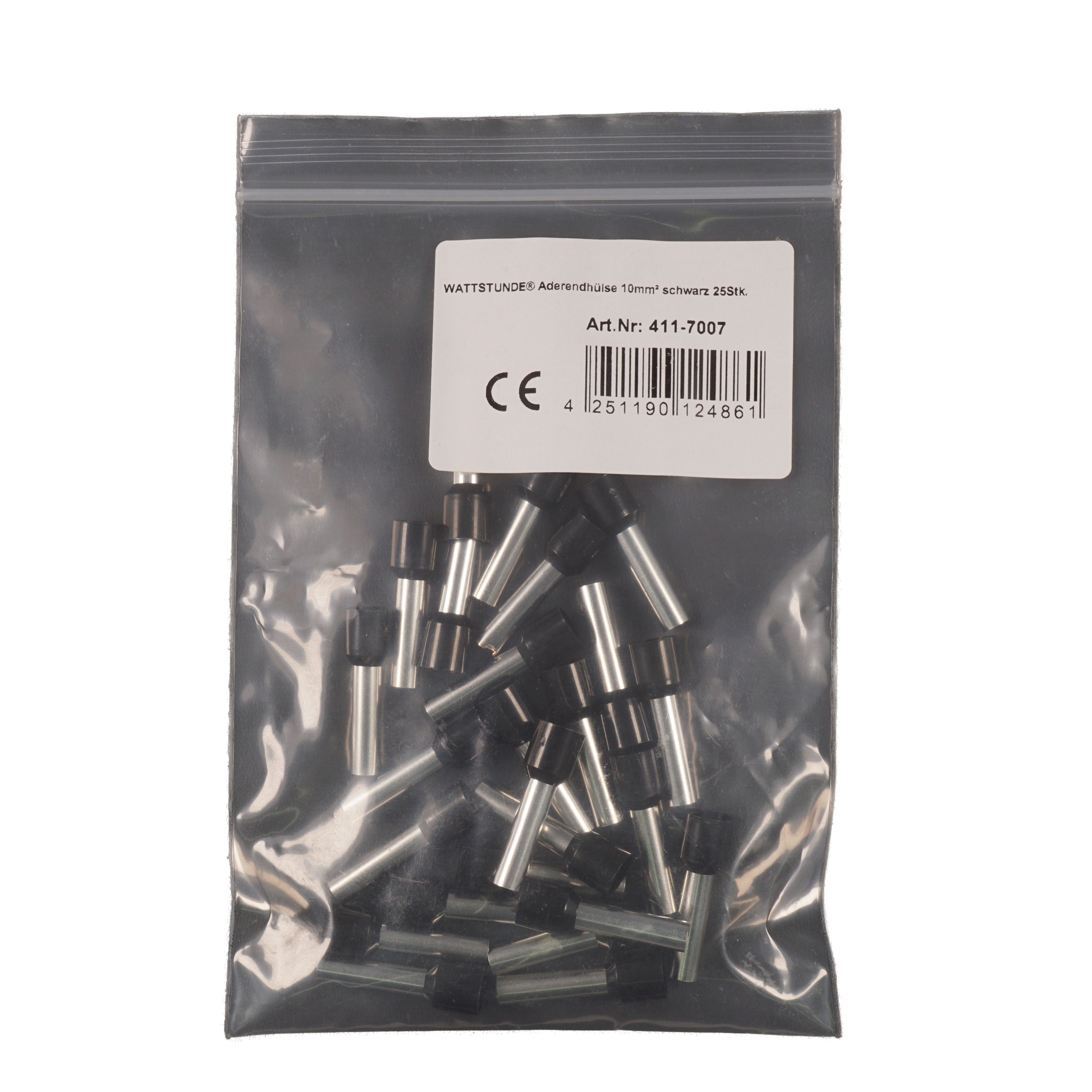 WATTSTUNDE® Ferrule 10 mm² black 25 pcs.
