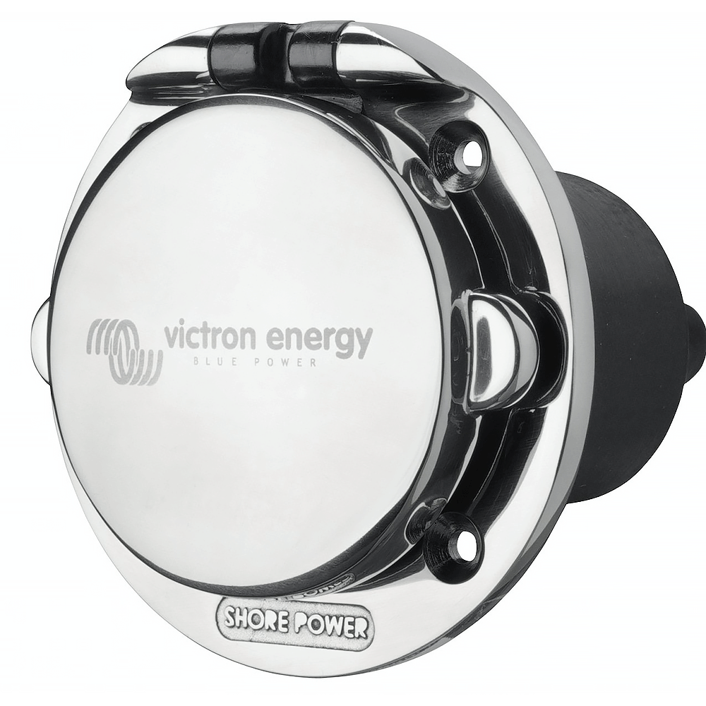Victron 16A 250V stainless steel shore power built-in socket with cover