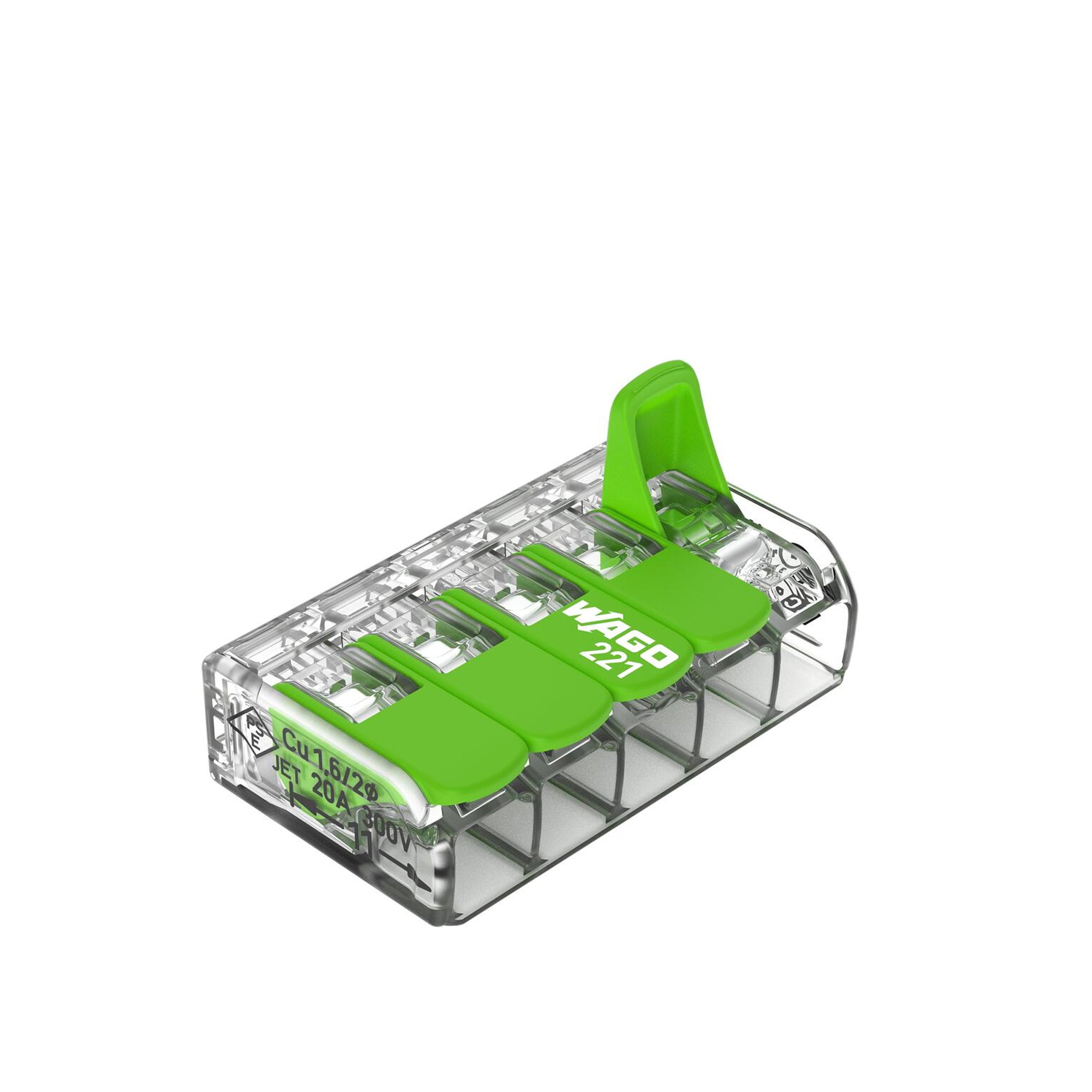 WAGO Green Range flexible connecting terminal up to 4mm² - 221-425 | Pack of 25