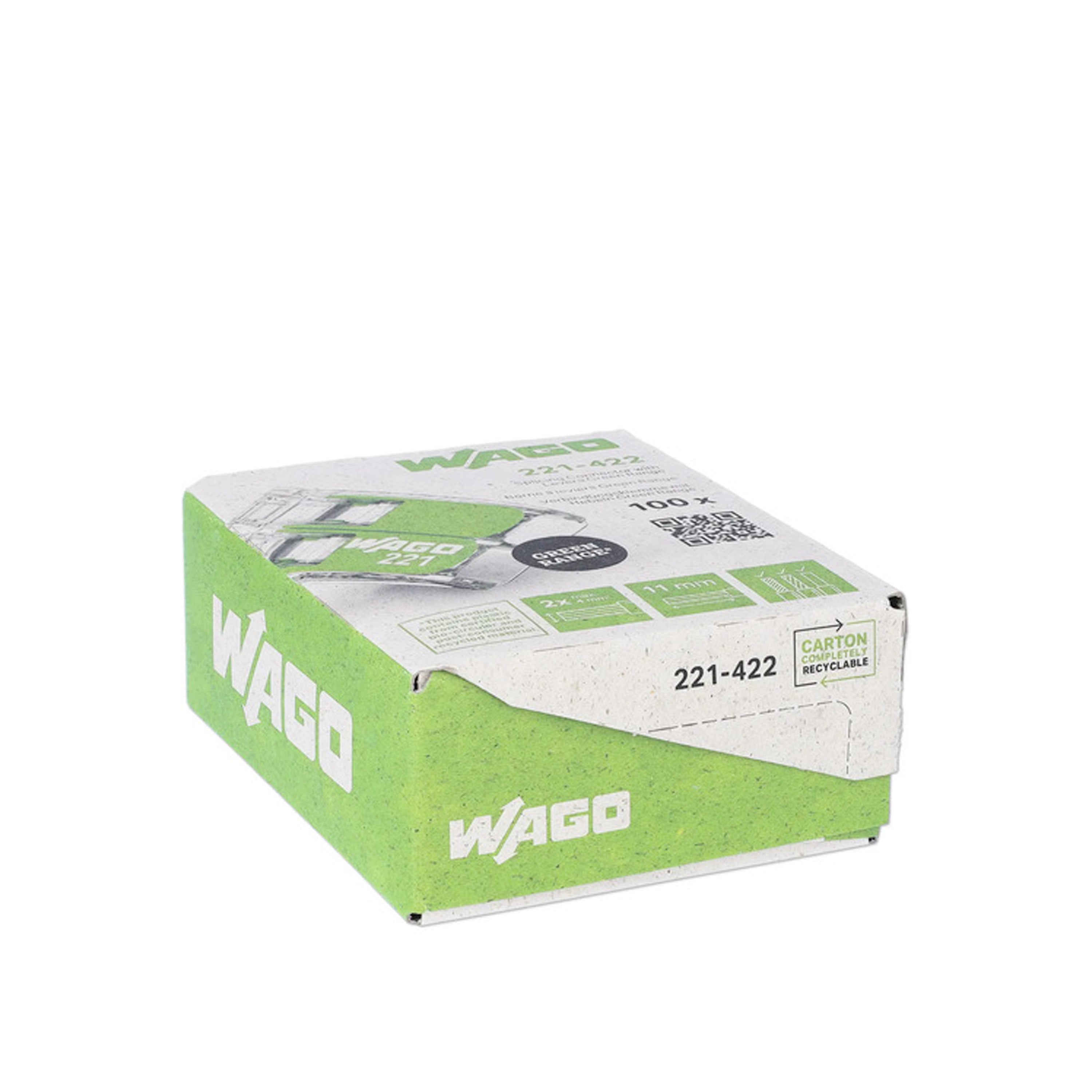 WAGO Green Range flexible connecting terminals up to 4mm² - 221-422 | Pack of 100