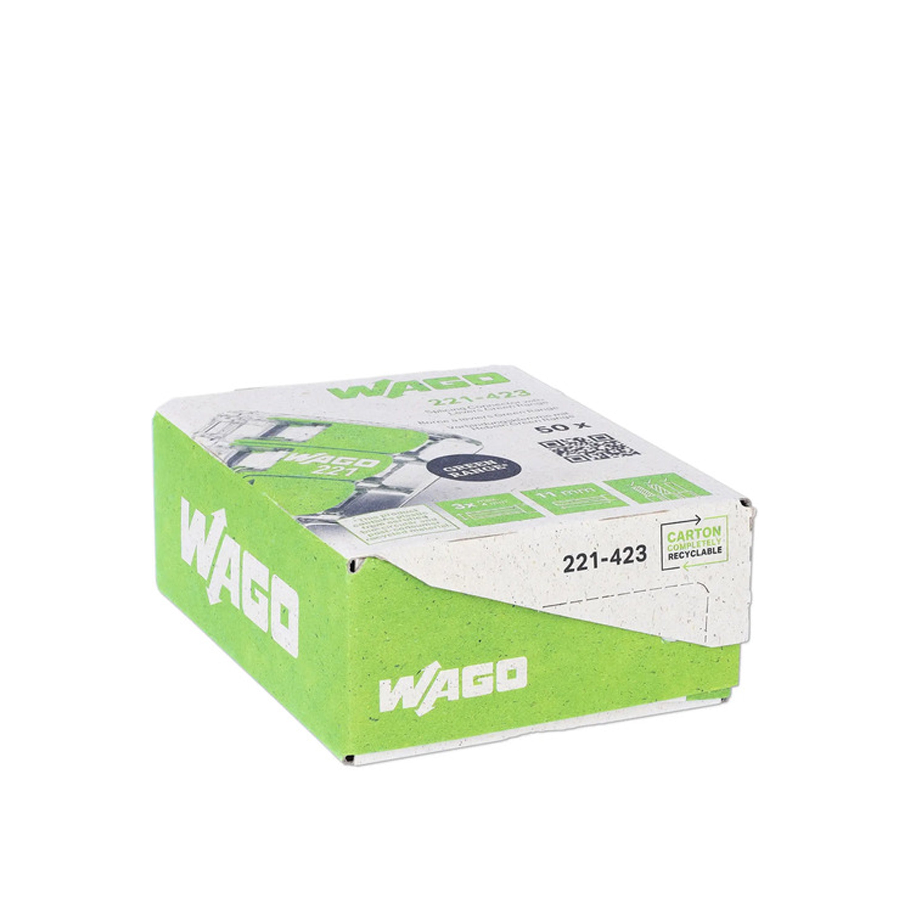 WAGO Green Range flexible connecting terminal up to 4mm² - 221-423 | Pack of 50