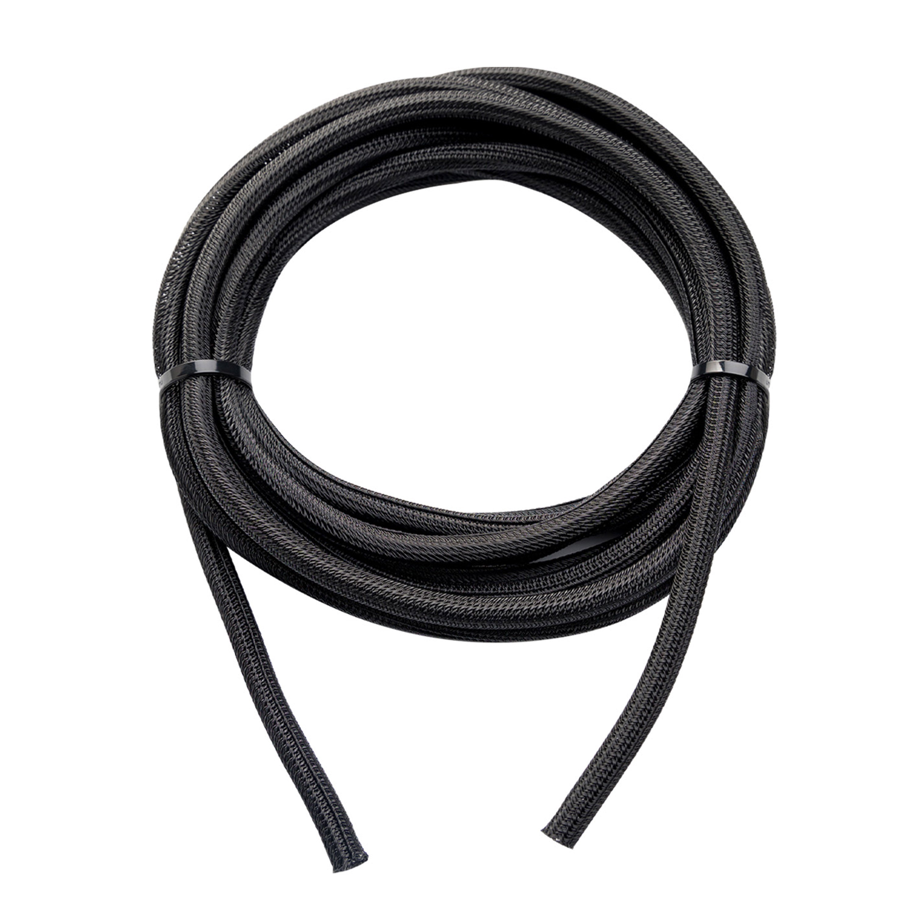 WATTSTUNDE® Geflechtsschlauch offen 6 mm schwarz 5 Meter