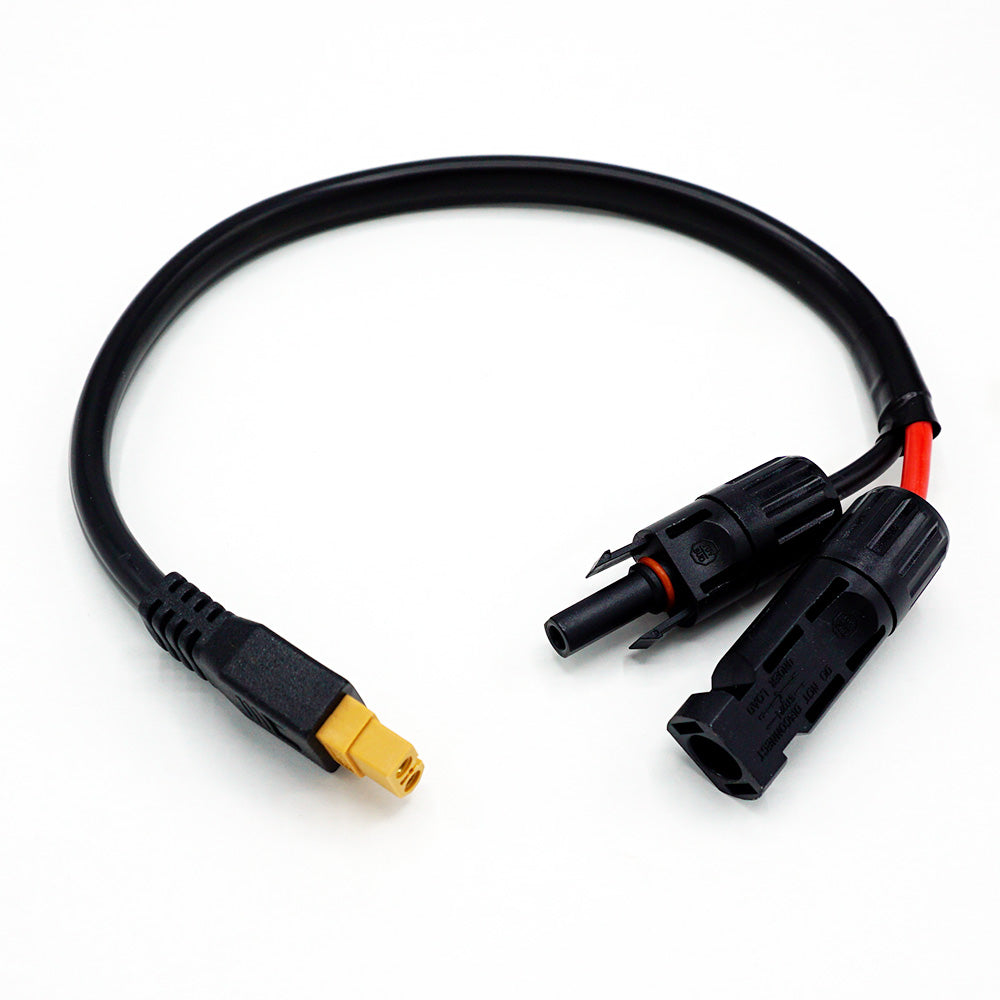 WATTSTUNDE® adapter cable (2x) 4mm² type MC4/XT60 female 3-pin 30cm black