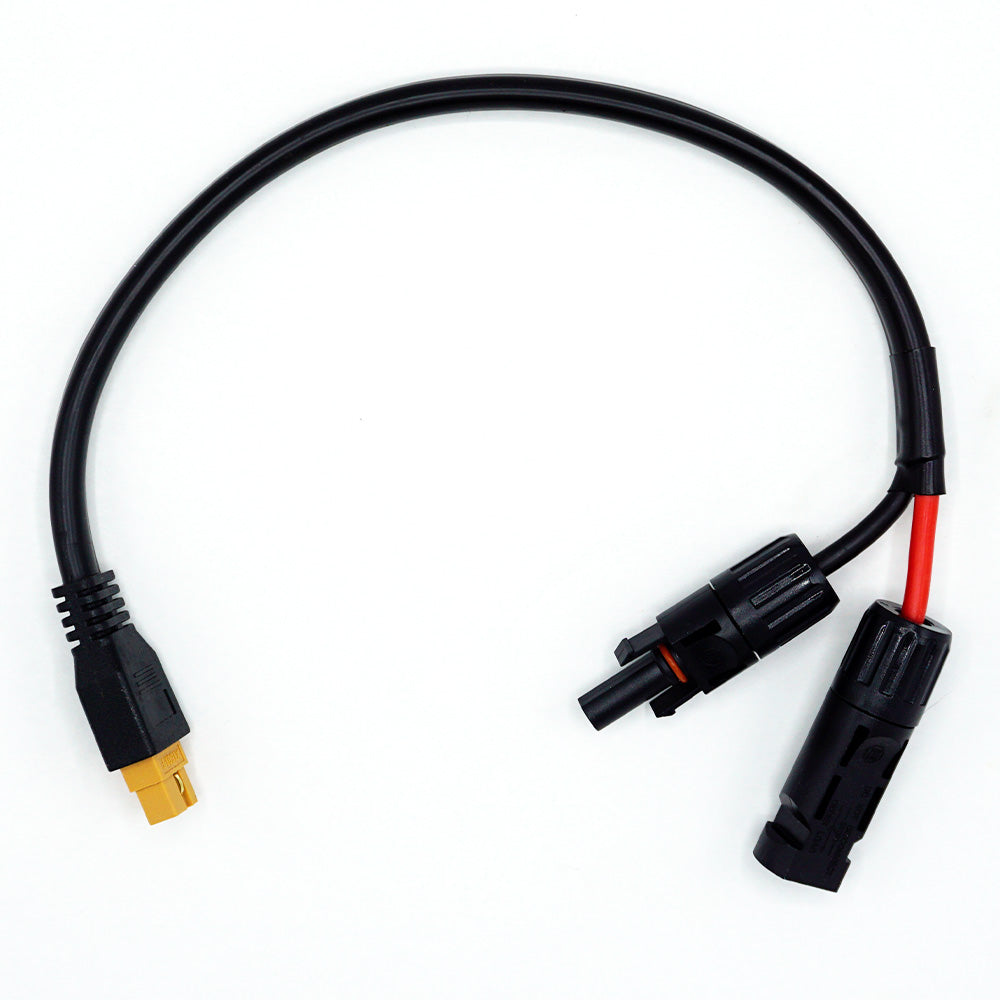 WATTSTUNDE® adapter cable (2x) 4mm² type MC4/XT60 female 3-pin 30cm black