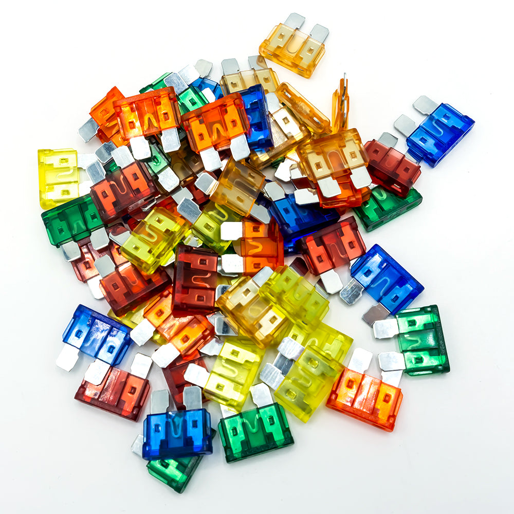 WATTSTUNDE® F-P1 Flat Fuse Pack with 10 x 5 A, 10 A, 15 A, 20 A, 30 A, 40 A each