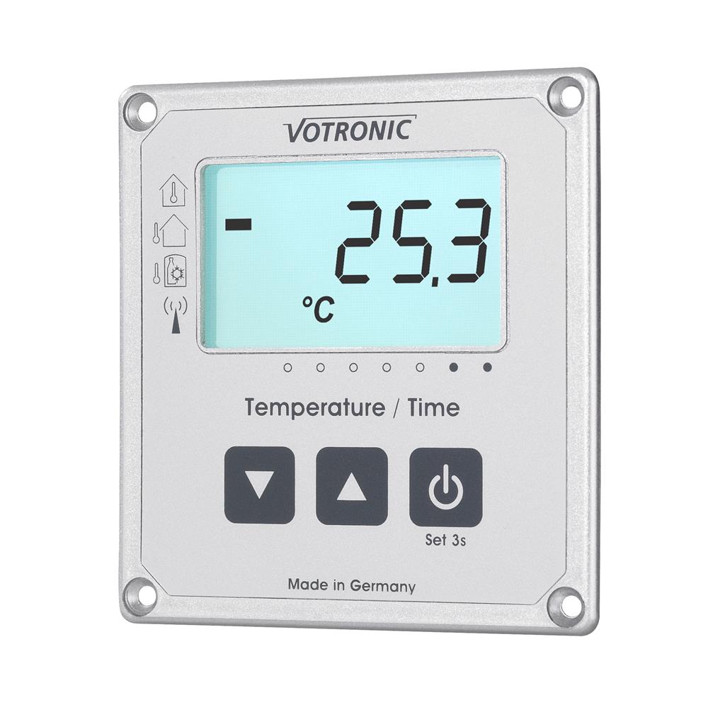 Votronic LCD Thermometer / Clock S with External Sensor - 1253