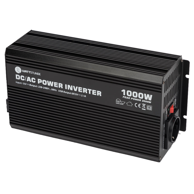 WATTSTUNDE® 1000 W / 2000 W 12 V Sinus Spannungswandler WS12/1000SI