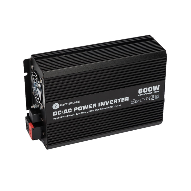 WATTSTUNDE® 600 W / 1200 W 12 V Sinus Spannungswandler WS12/600SI