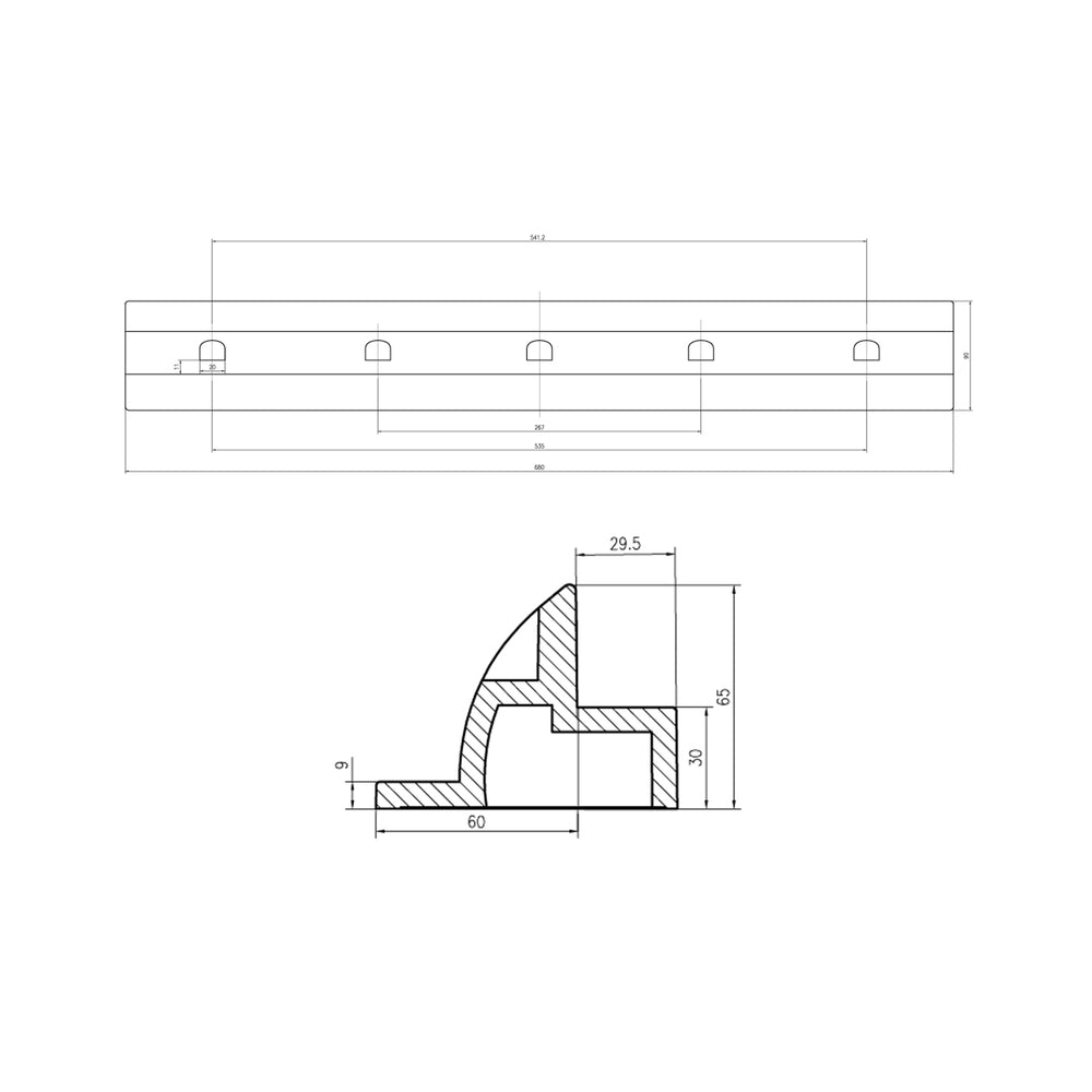 WATTSTUNDE® Solar Module Mount HXH68/W ASA Plastic White
