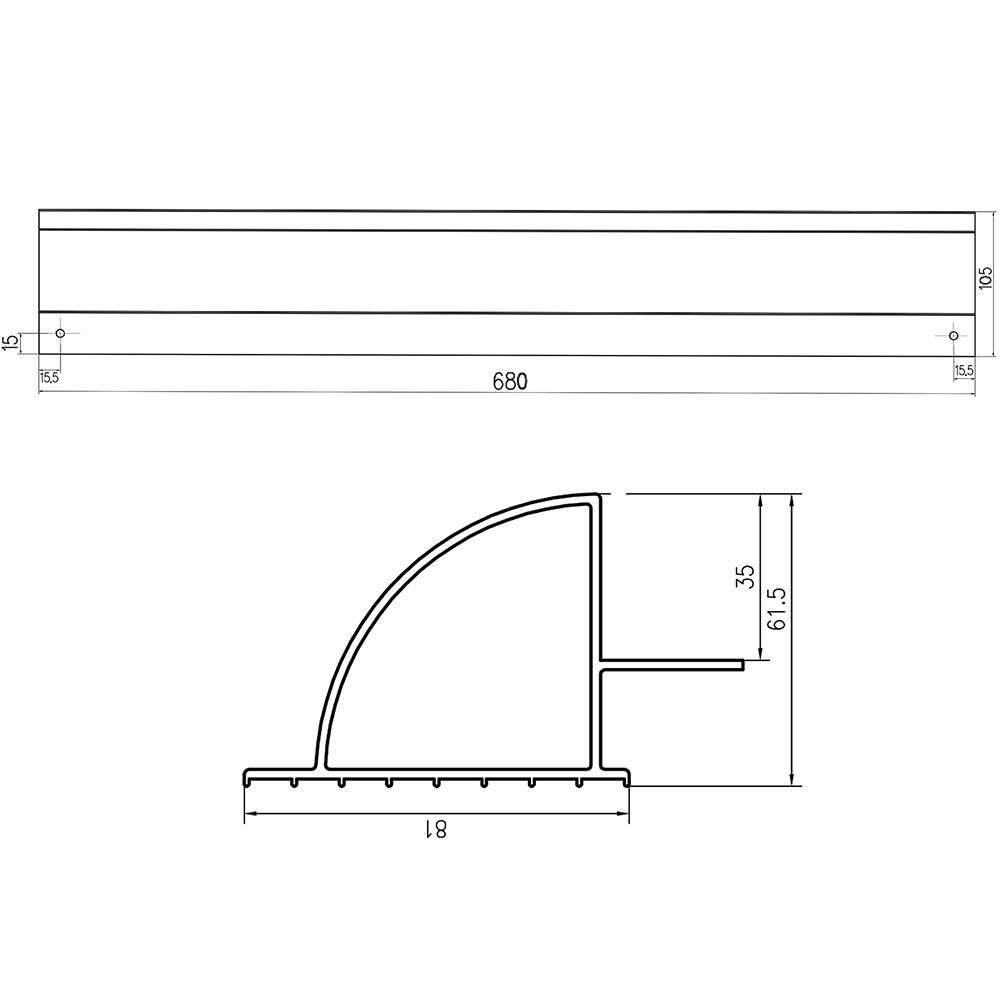 WATTSTUNDE® solar module mount HSA68/S ALU black