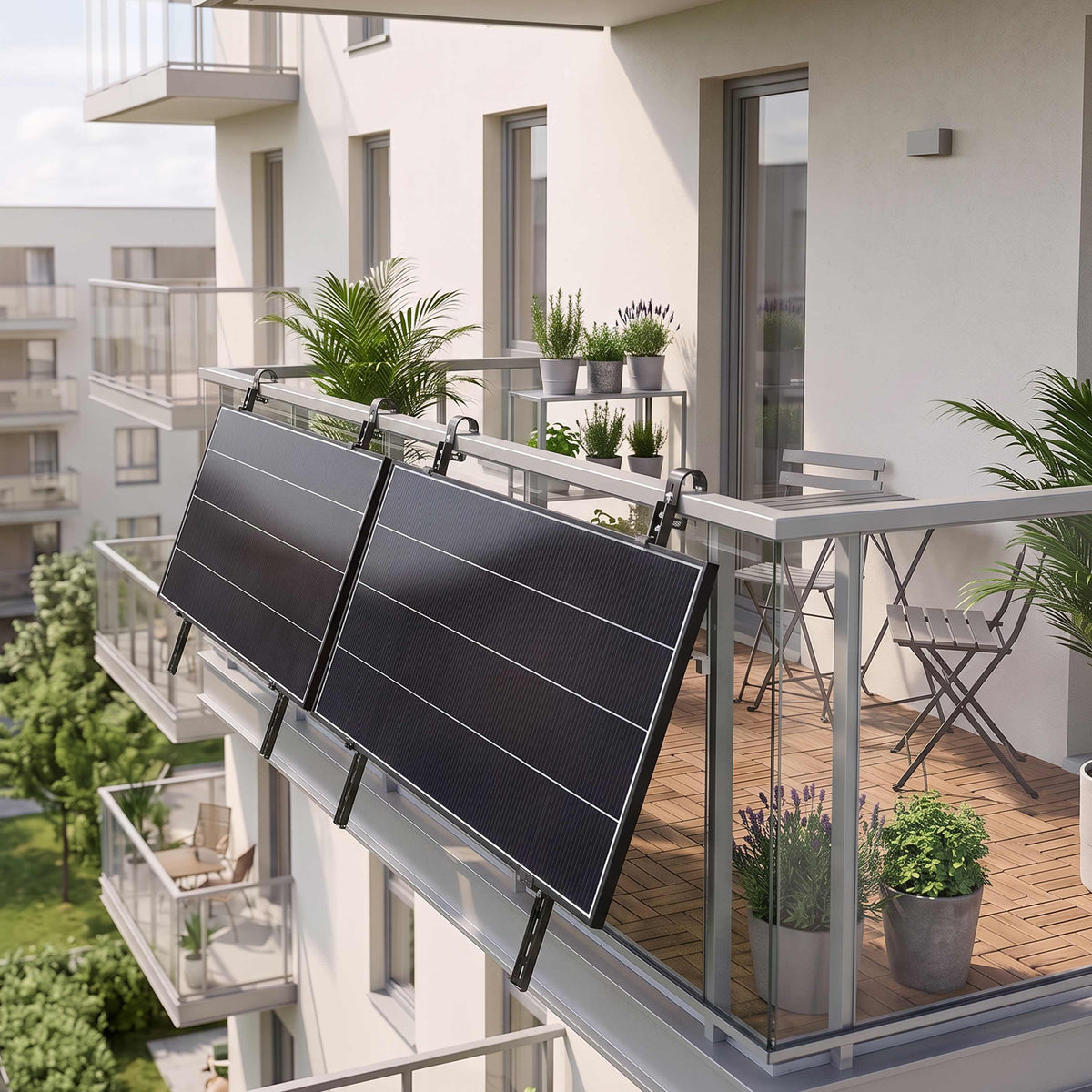 WATTSTUNDE® balcony bracket black BKW-HS