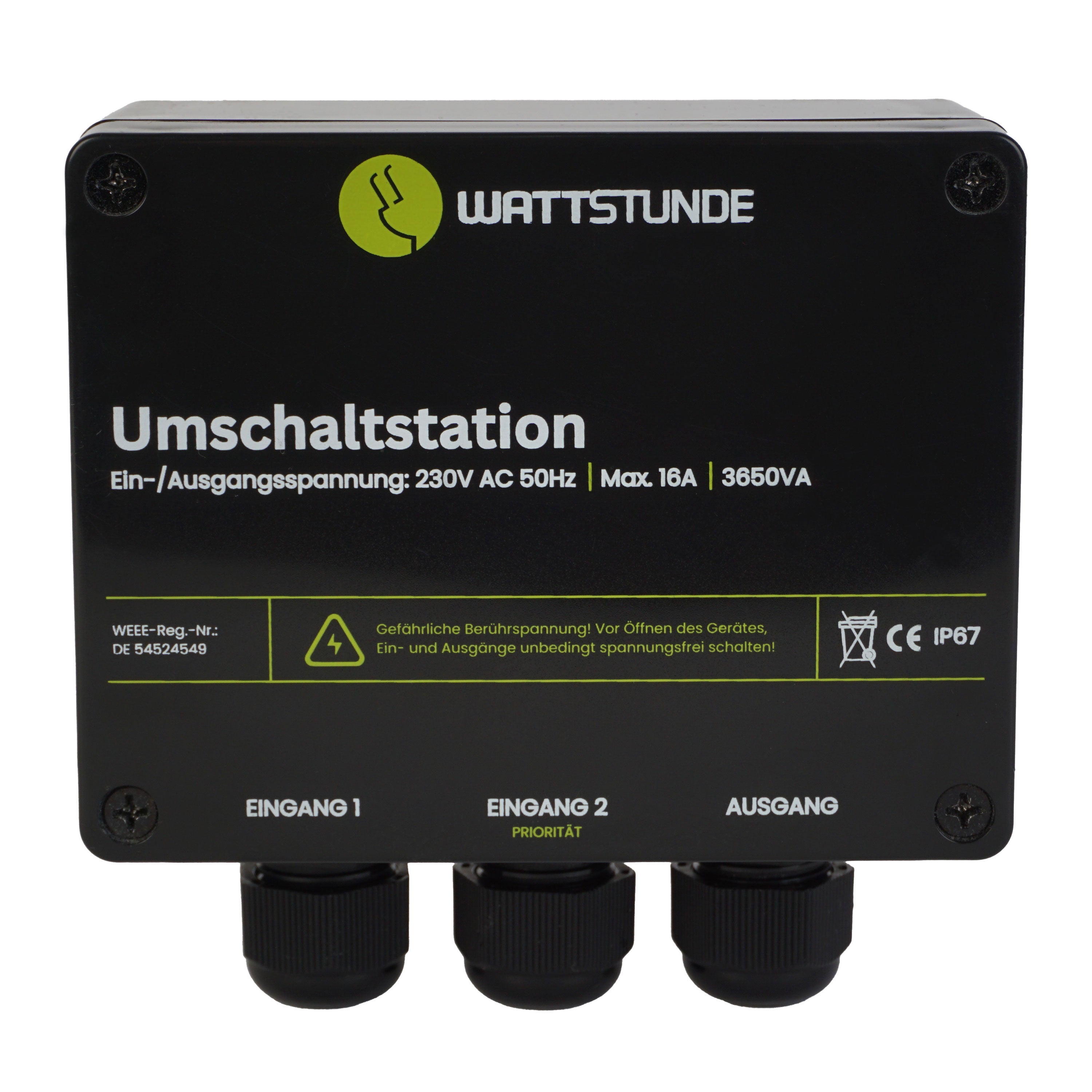 WATTSTUNDE® NVS Changeover Station 16 A Mains Priority Circuit
