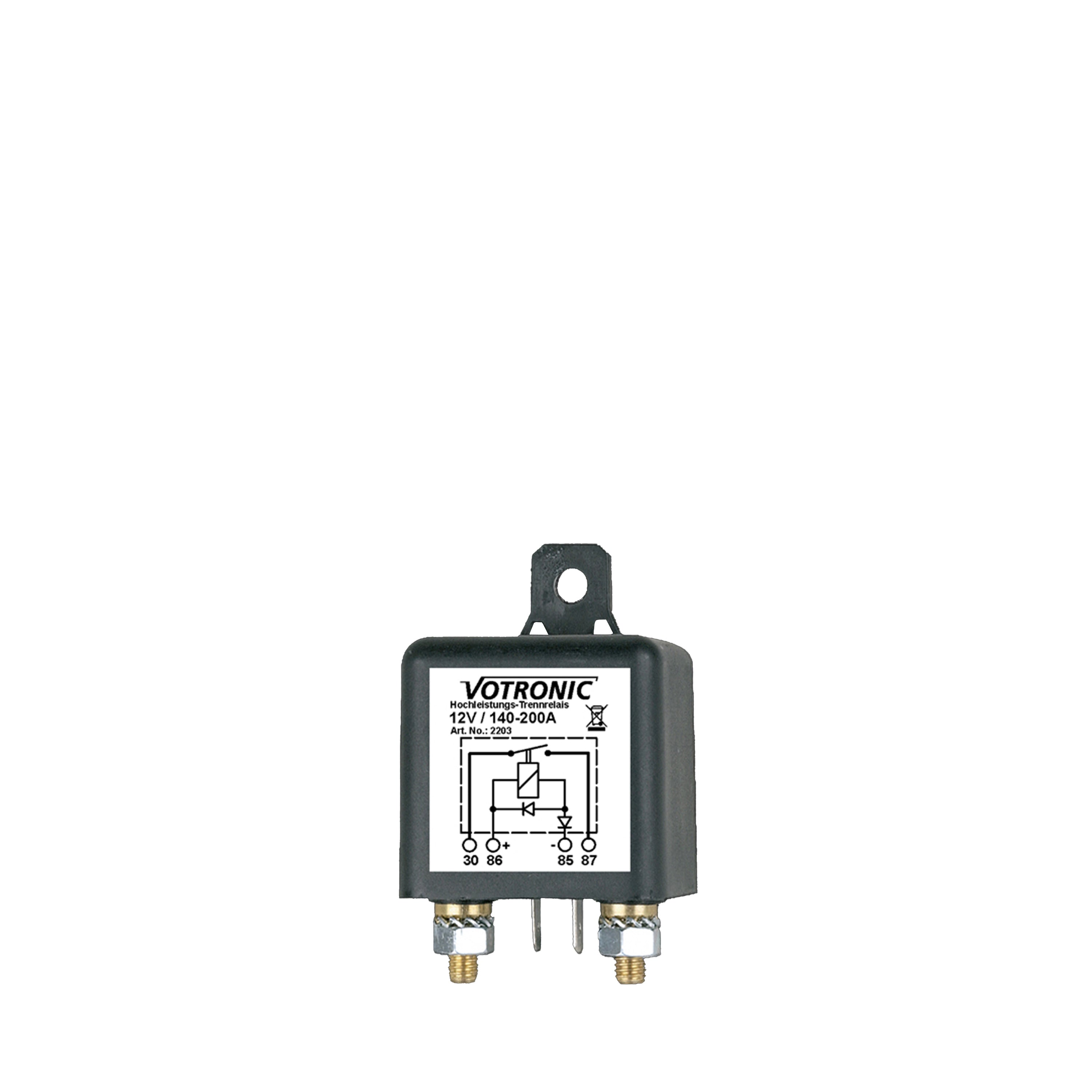 Votronic high-performance isolating relay 12V/140-200A