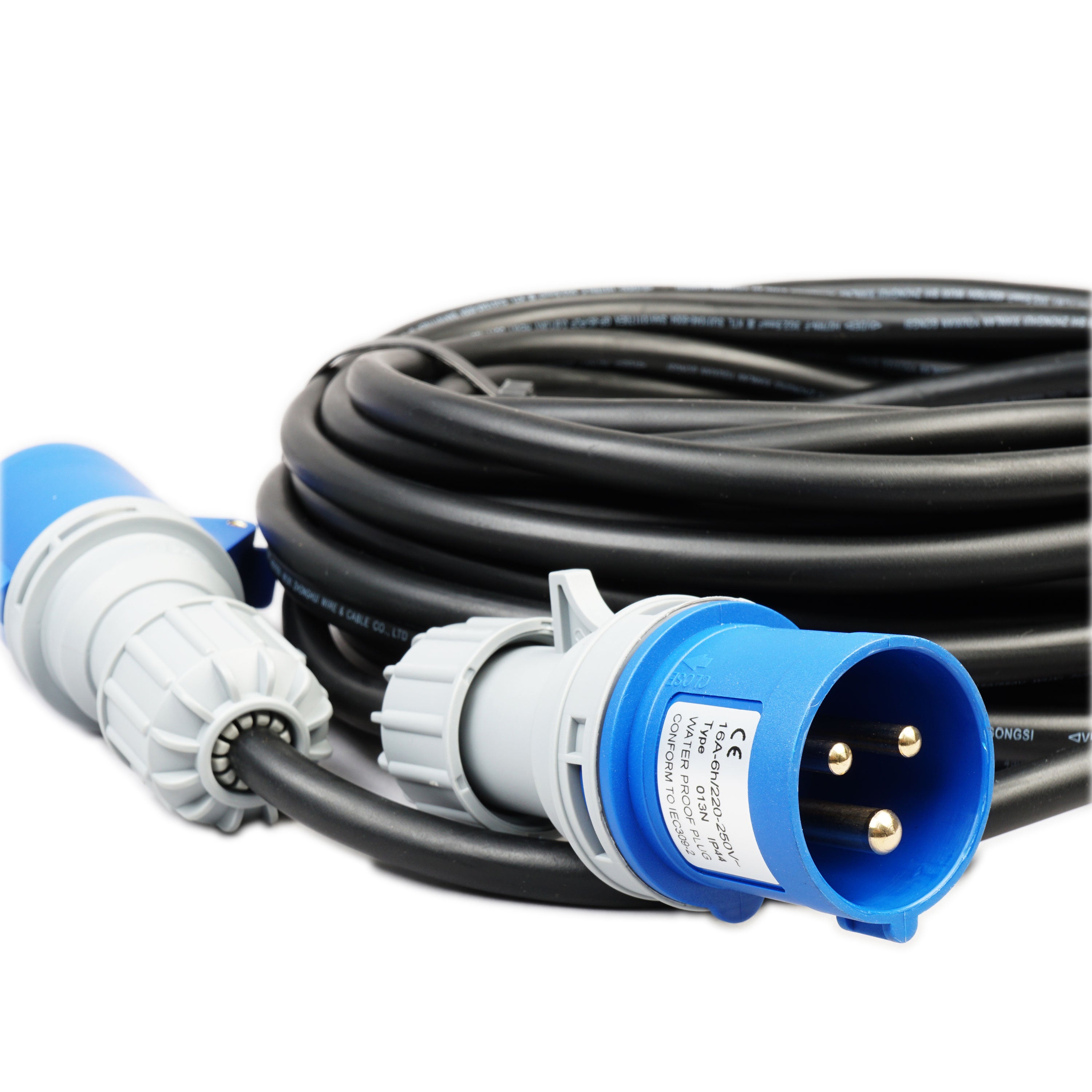 WATTSTUNDE® Extension Cable (3x) 2.5 mm² CEE/CEE 15 m Black