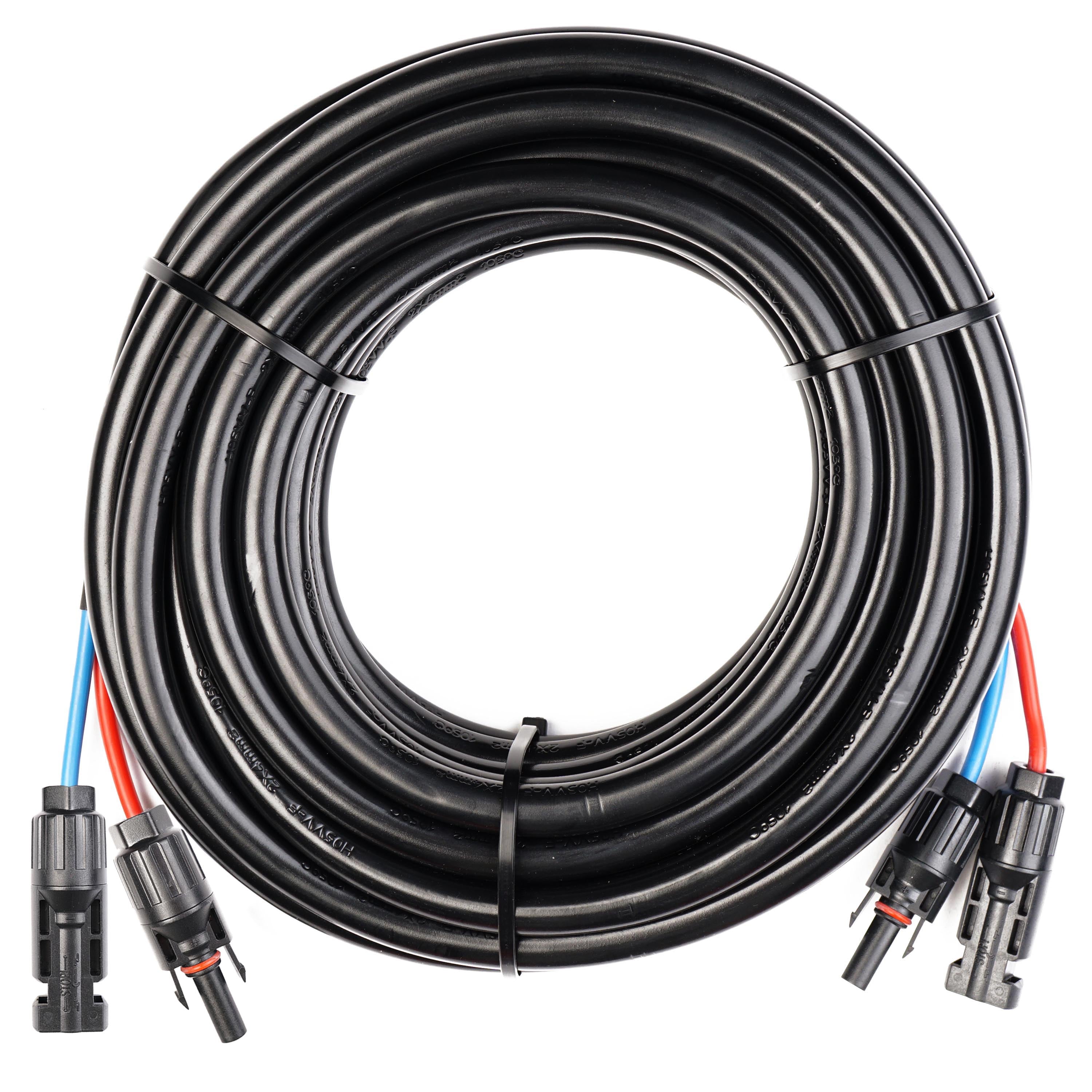 WATTSTUNDE® extension cable (2x) 4mm² Type-MC4/Type-MC4 10m black