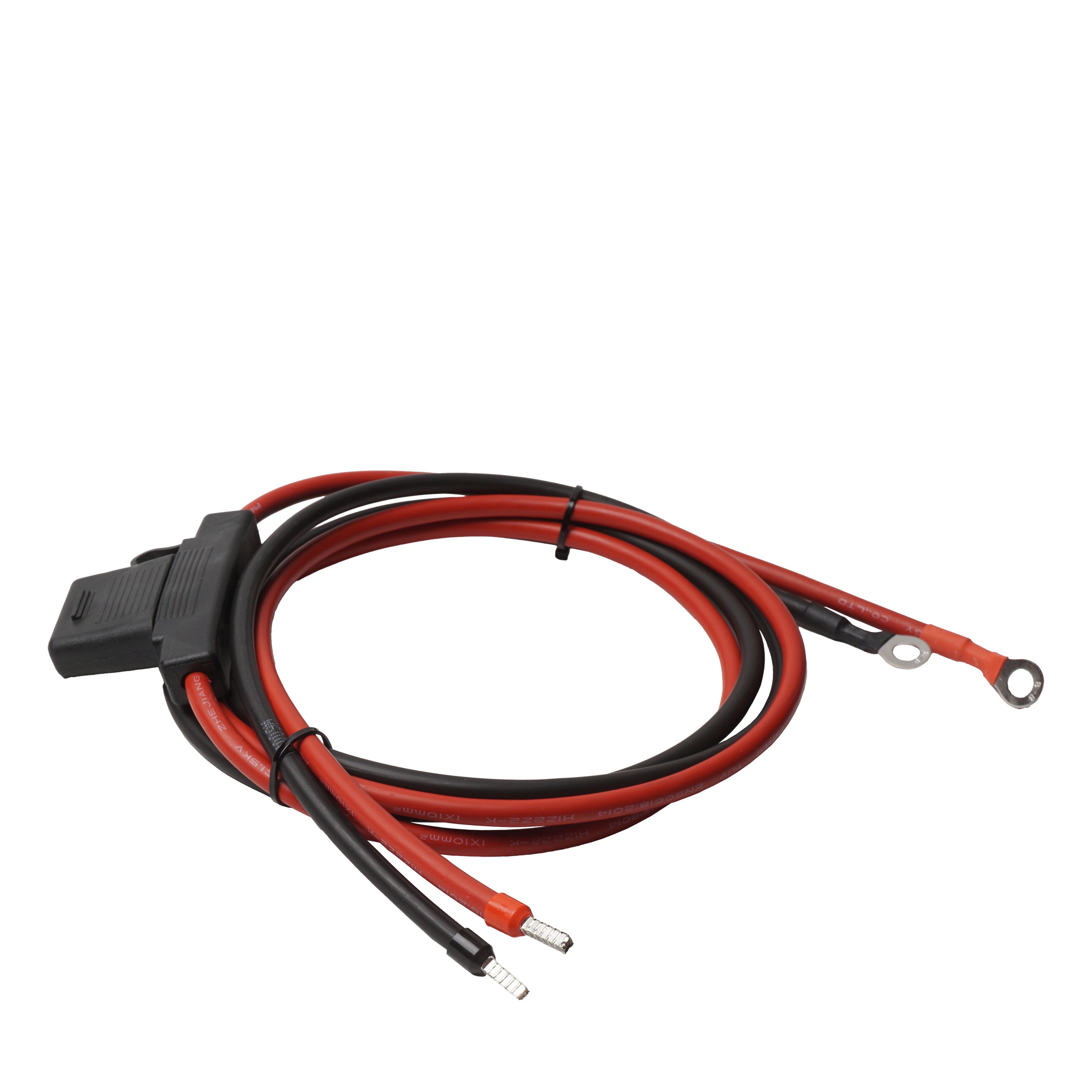 WATTSTUNDE® Fuse Cable (with 40 A fuse) 2 x 10 mm² M8/Ferrule 1.5 m red/black