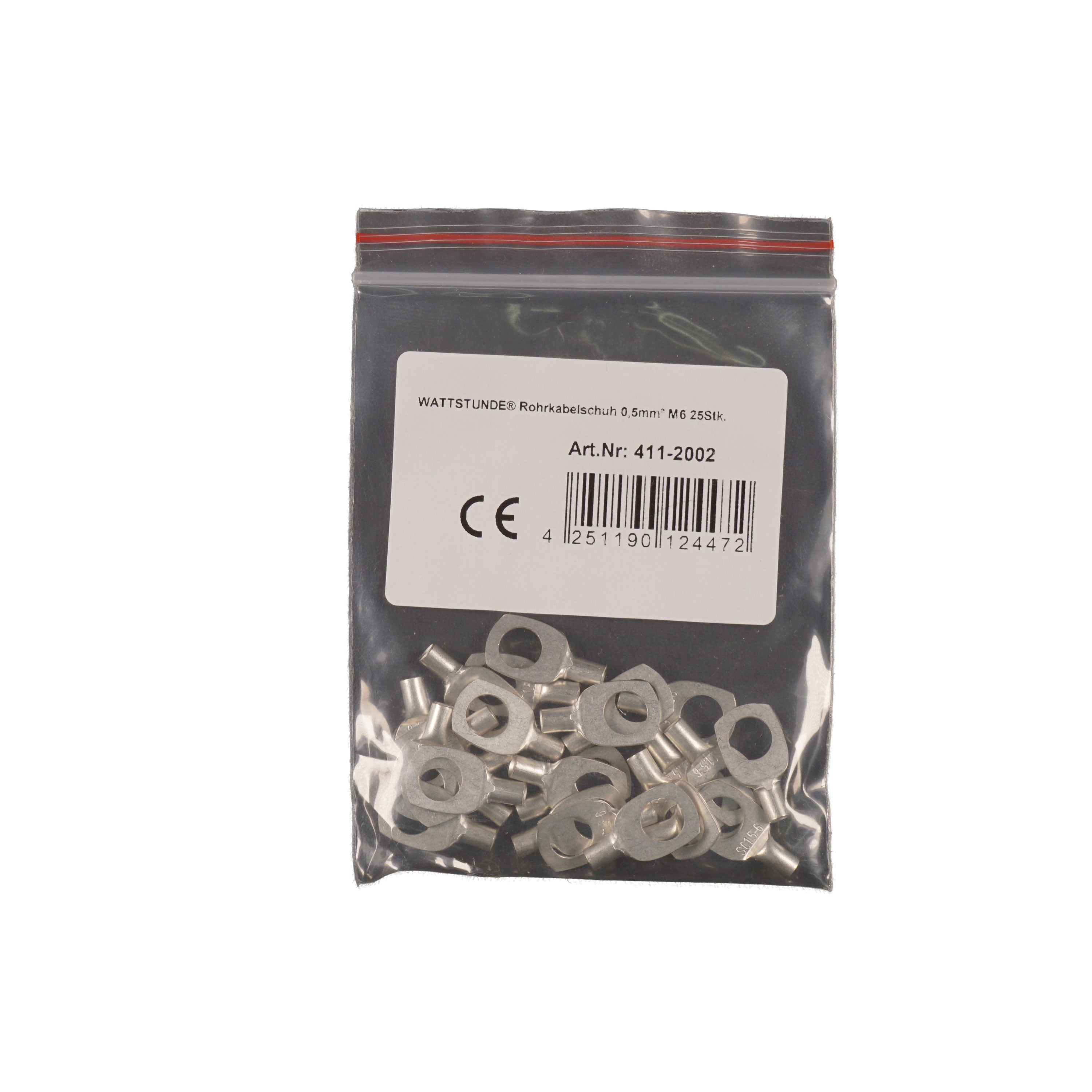WATTSTUNDE® Tube Cable Lug 0.5 mm² M6 25 pcs.