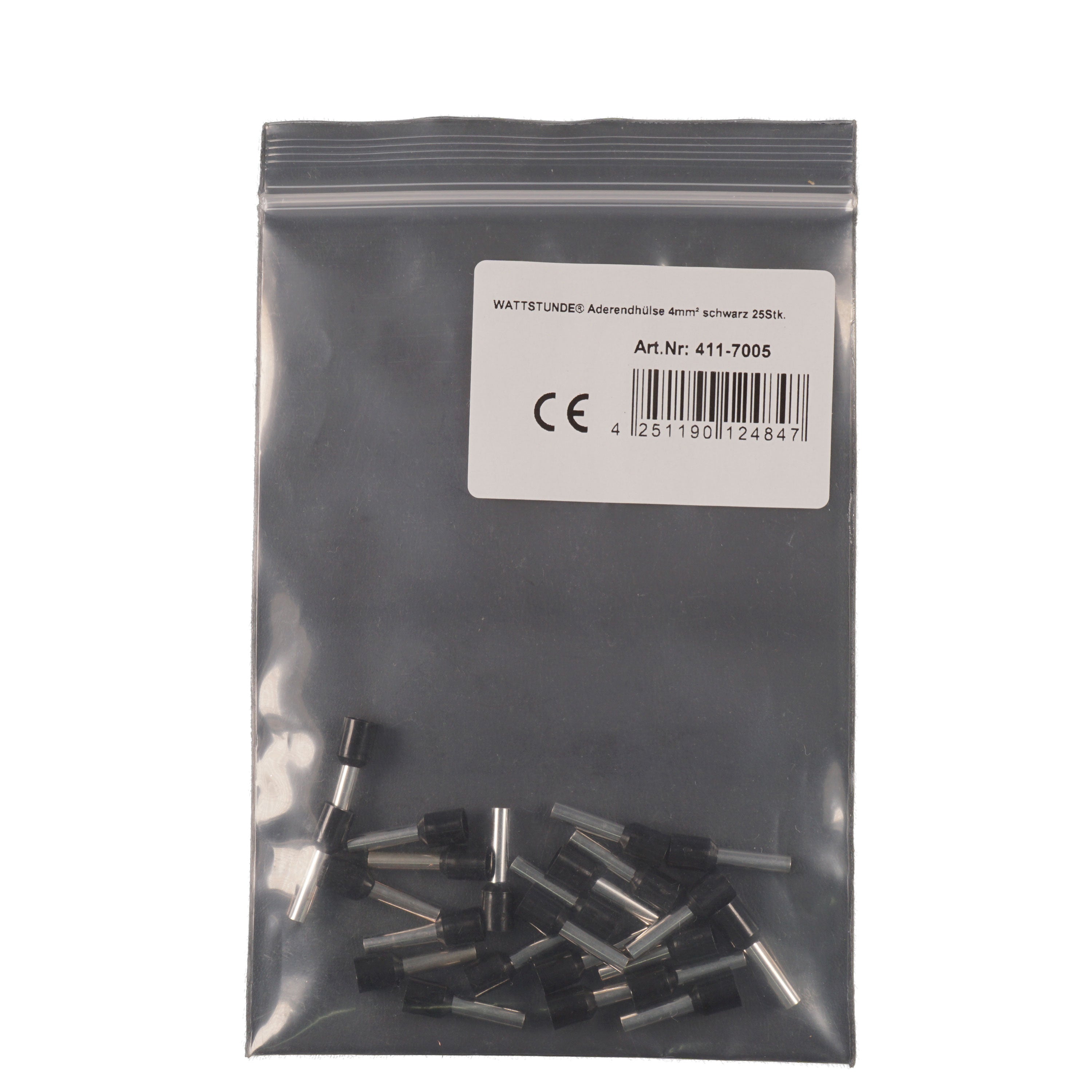 WATTSTUNDE® Ferrule 4 mm² black 25 pcs.