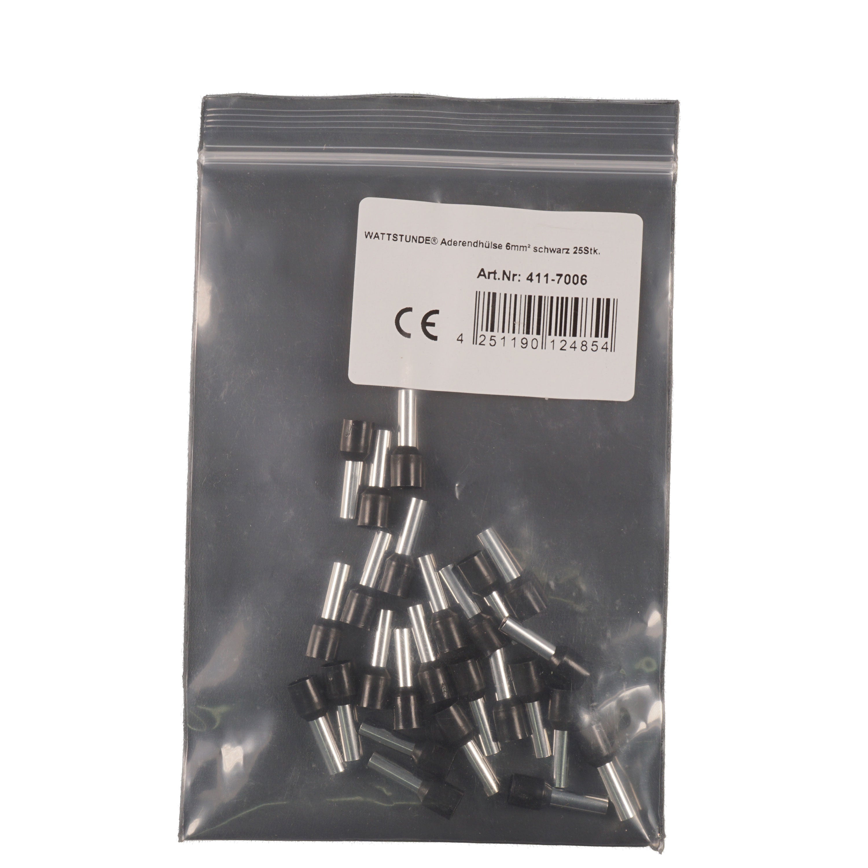 WATTSTUNDE® Ferrule 6 mm² black 25 pcs.