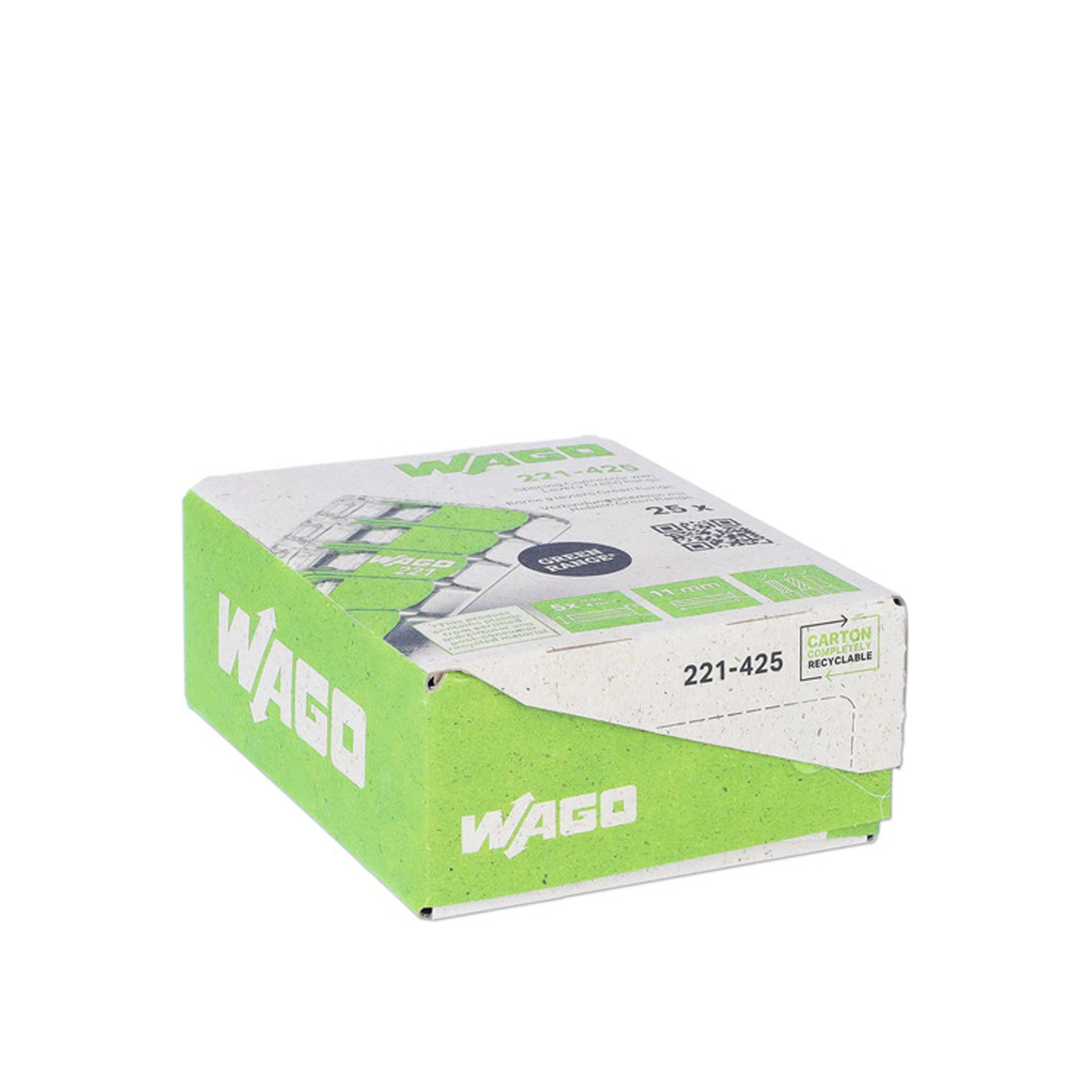 WAGO Green Range flexible connecting terminal up to 4mm² - 221-425 | Pack of 25