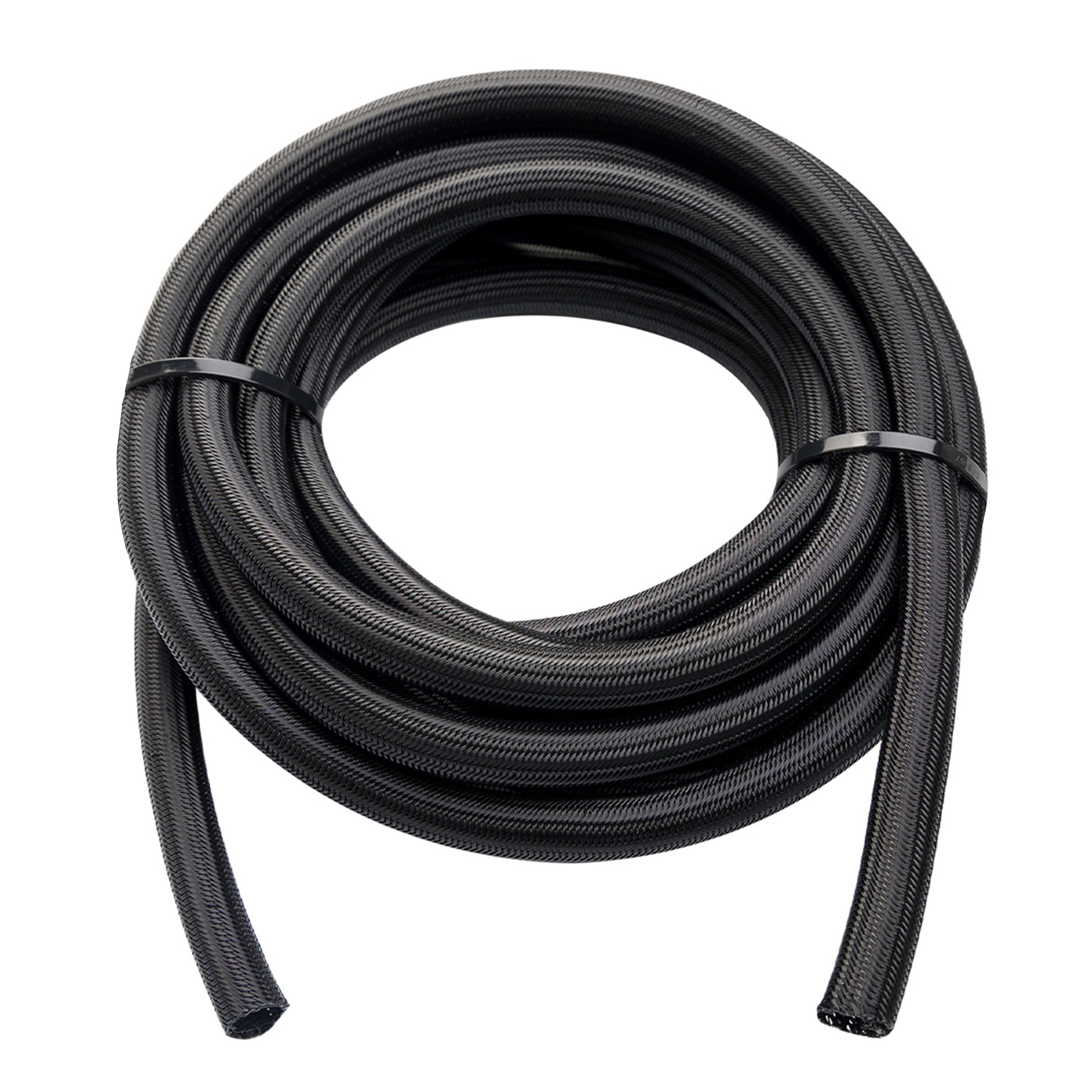 WATTSTUNDE® Braided Sleeve Open 13 mm Black 5 Meters
