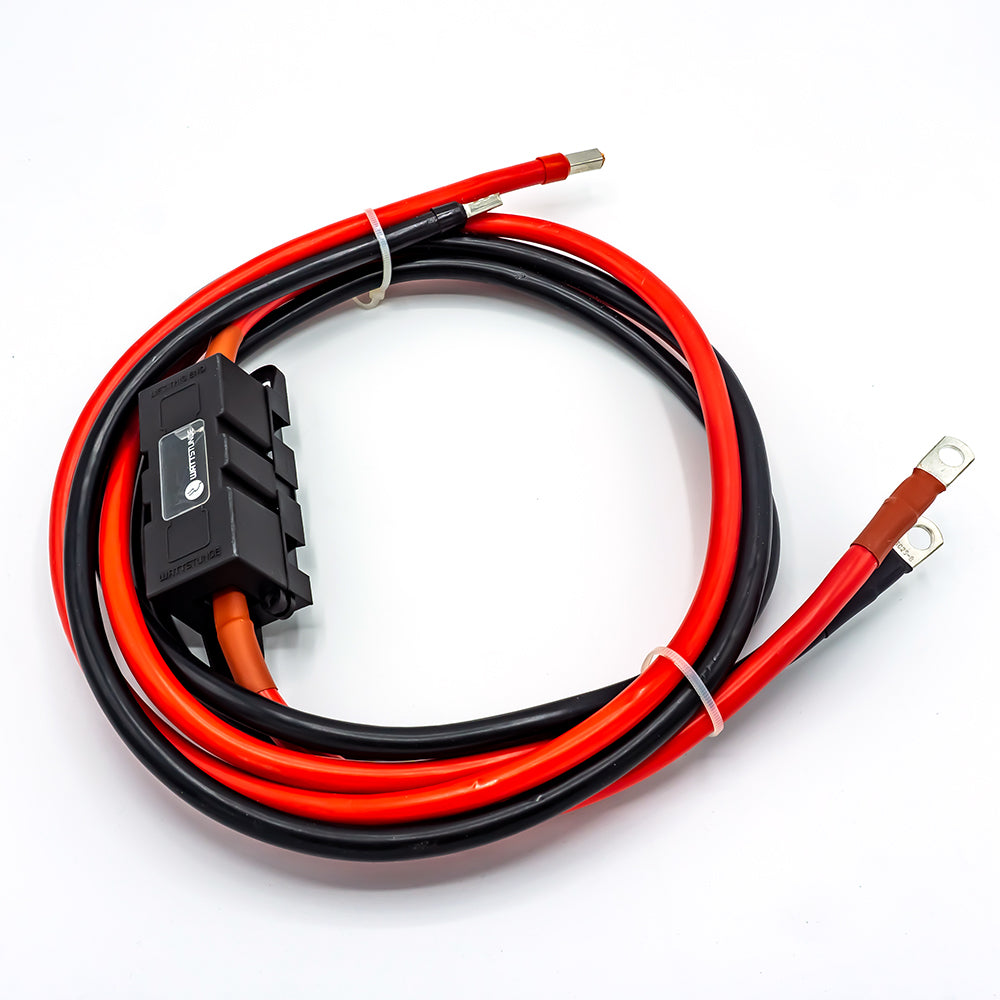 WATTSTUNDE® Fuse Cable (with fuse holder) 2x25 mm² M8/Ferrule 1 m red/black