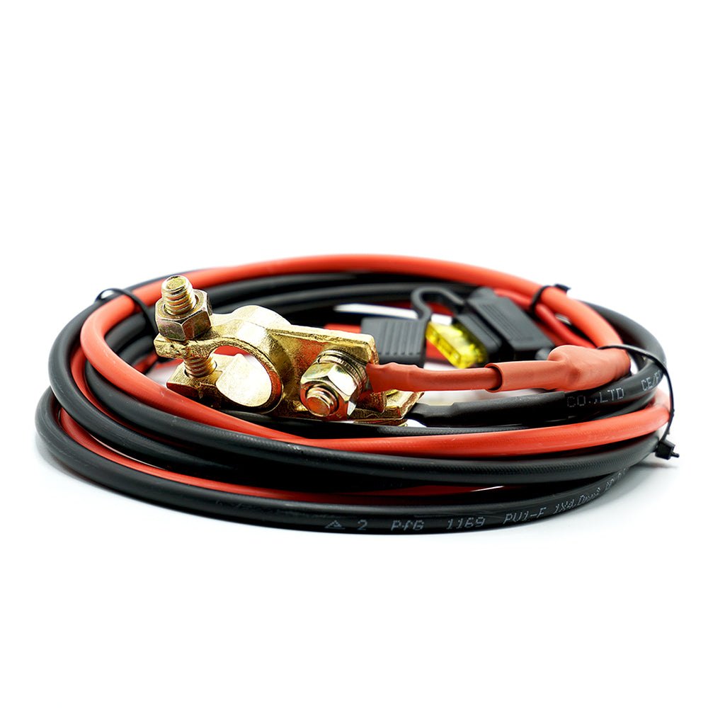 WATTSTUNDE® 4 mm² Batterieanschlußkabel BAKA20 mit 20 A Sicherung und Polklemmen im Set