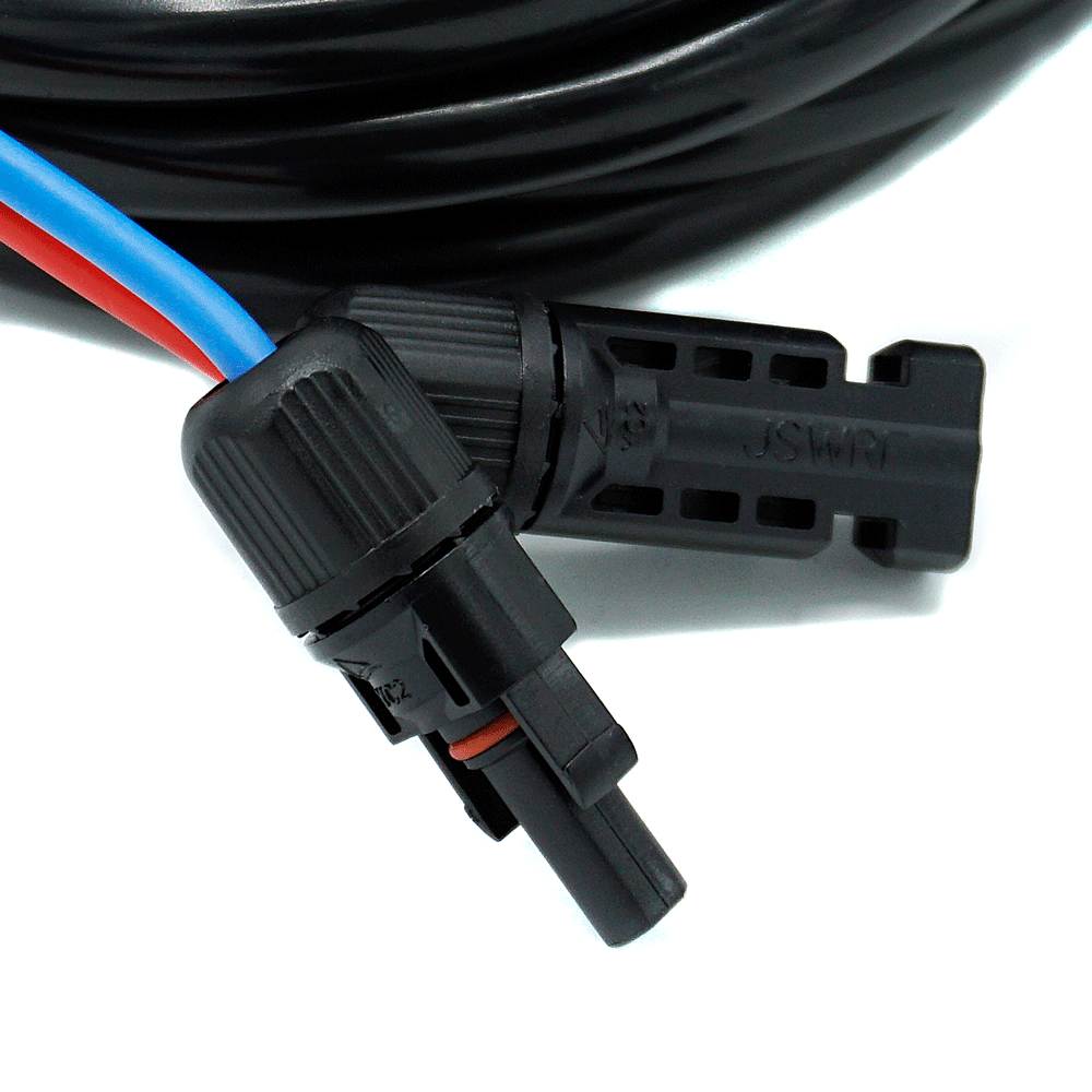 WATTSTUNDE® Connection Cable (2x)6 mm² Type-MC4/Wire End Ferrule 7 m black