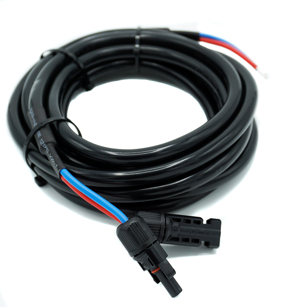 WATTSTUNDE® Connection Cable (2x)6 mm² Type-MC4/Wire End Ferrule 7 m black