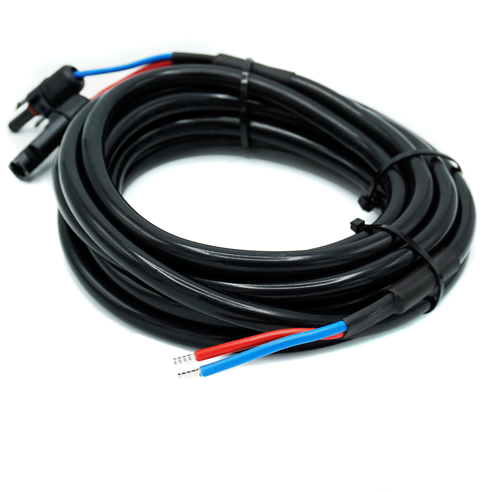 WATTSTUNDE® Connection Cable (2x)6 mm² Type-MC4/Wire End Ferrule 3 m black