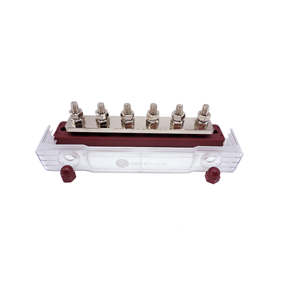 WATTSTUNDE® Busbar 6xM8 300A / 70V red