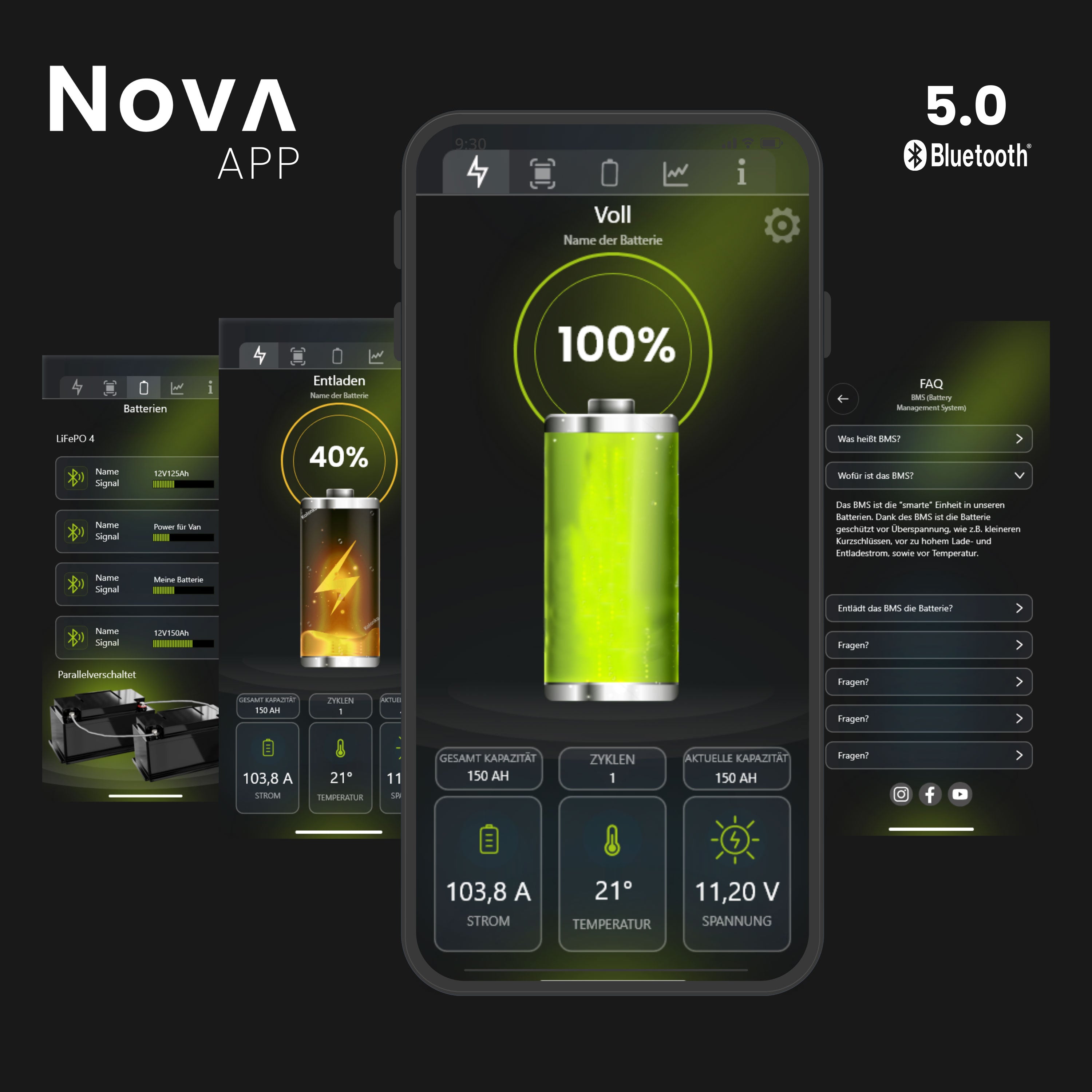 WATTSTUNDE® NOVA Base 200Ah LiFePO4 battery