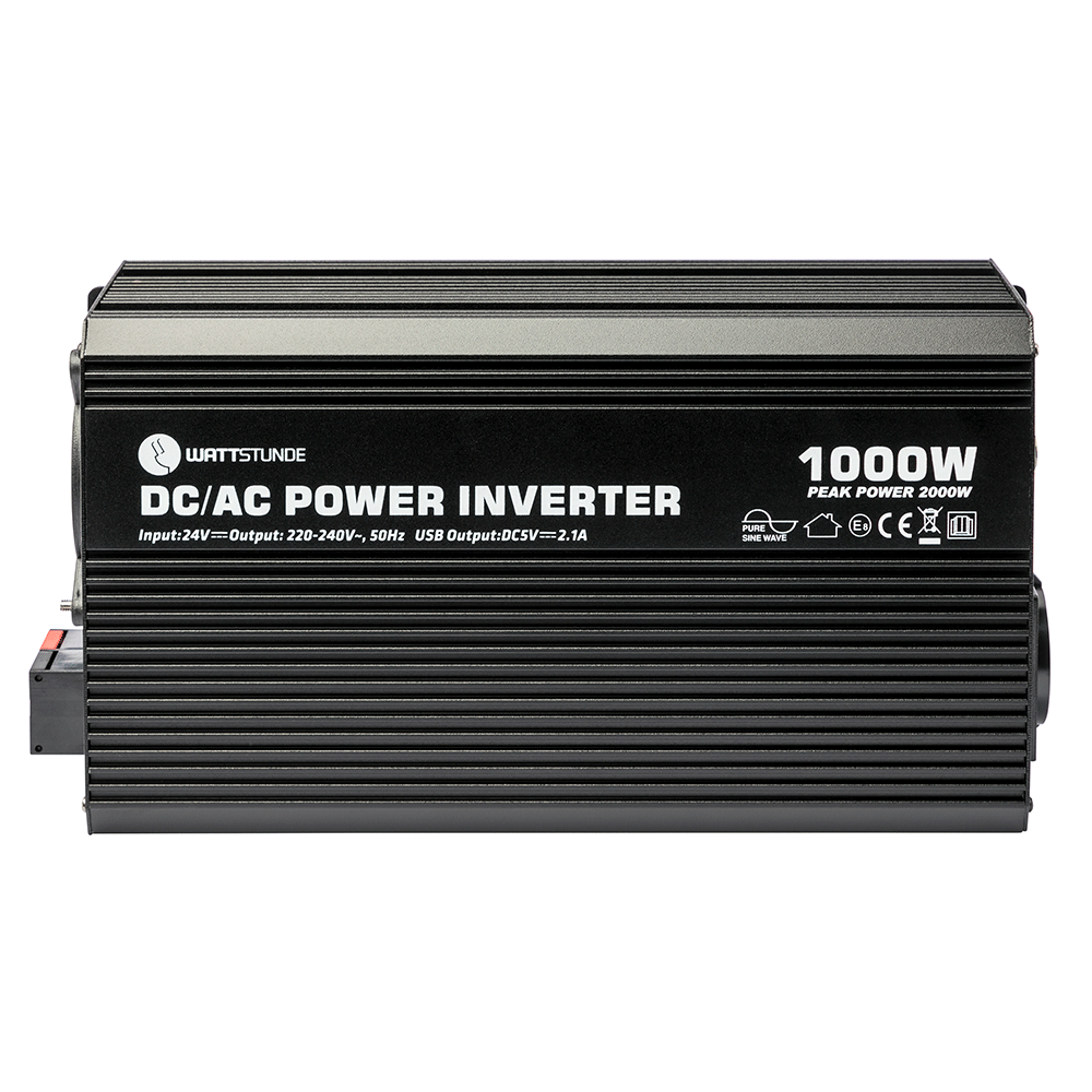 WATTSTUNDE® 1000 W / 2000 W 24 V Sinus Spannungswandler WS24/1000SI