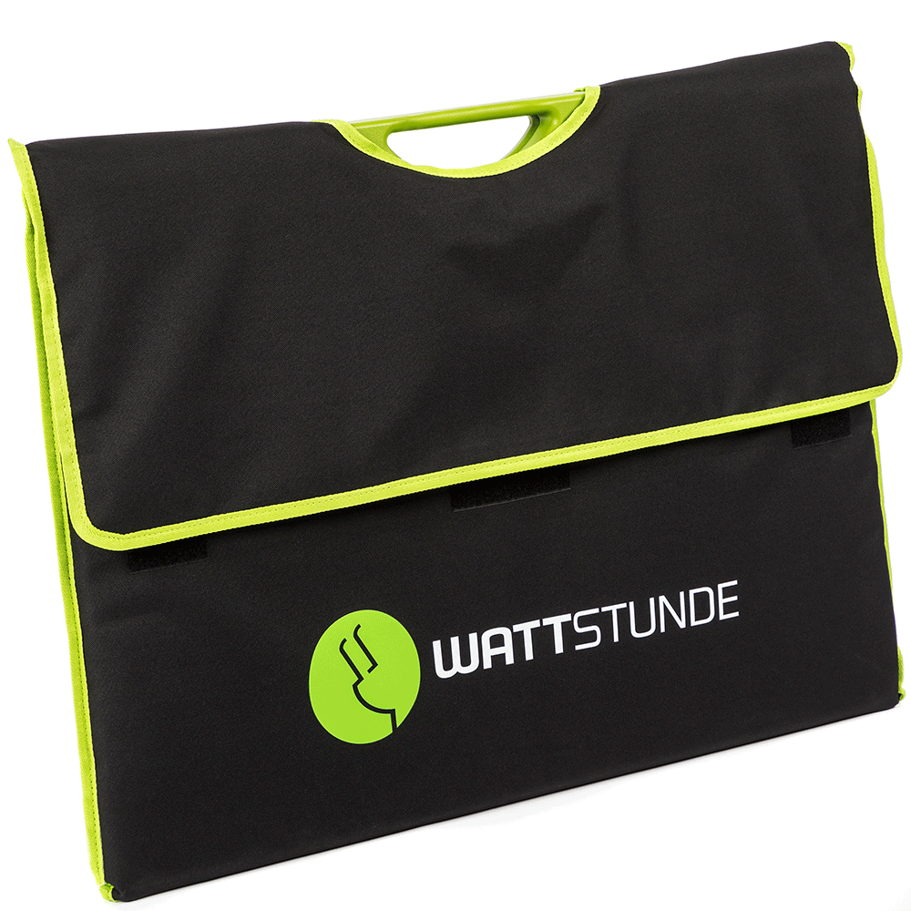 WATTSTUNDE® 100 W SolarBuddy Solar Bag WS100SB with Direct USB Connection